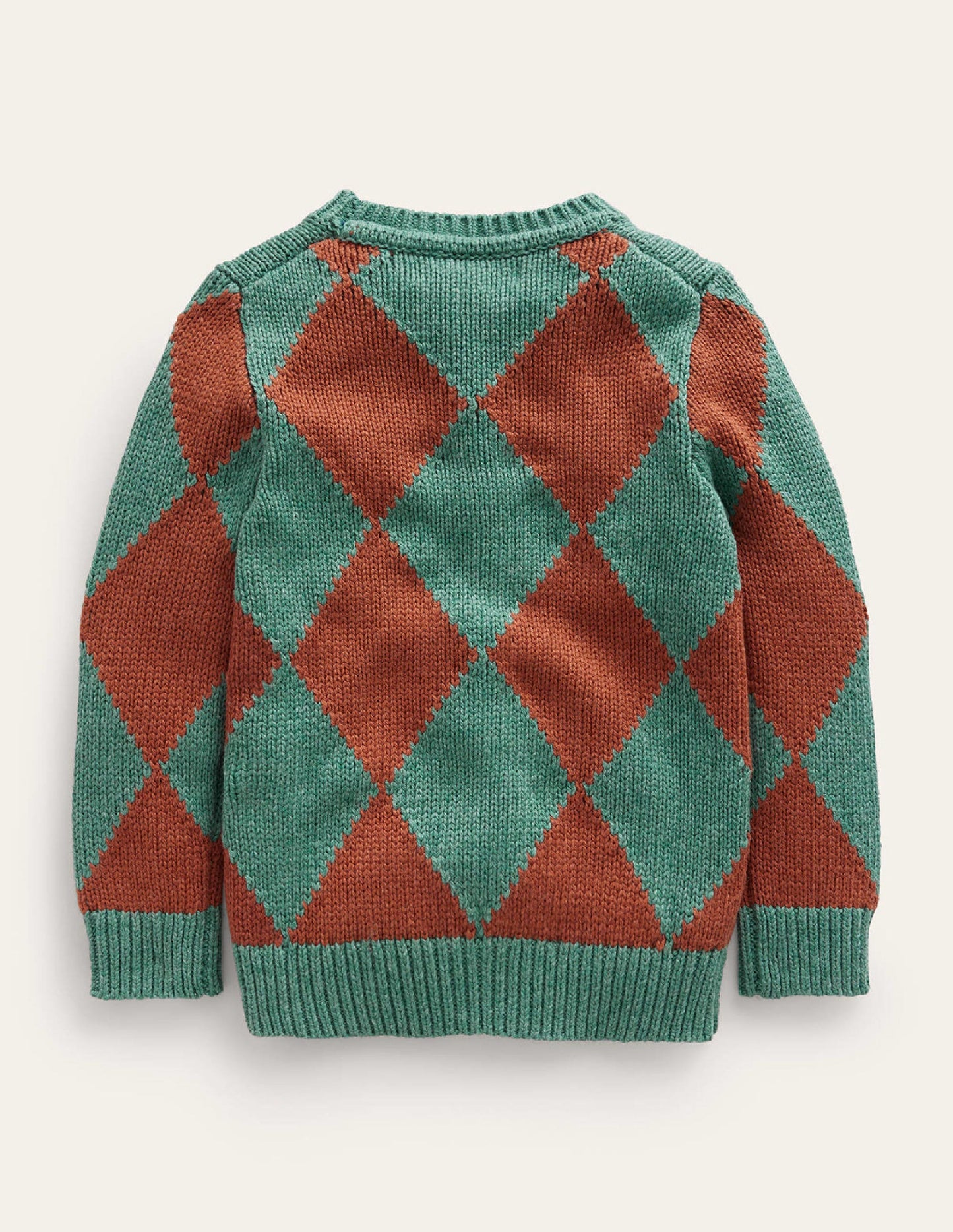 Argyle Jumper-Green Smoke