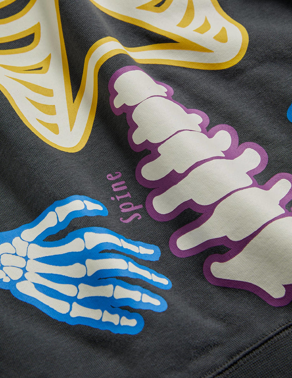 Halloween Glow Skeleton Hoodie-Smoke Grey Glowing Skeleton-3