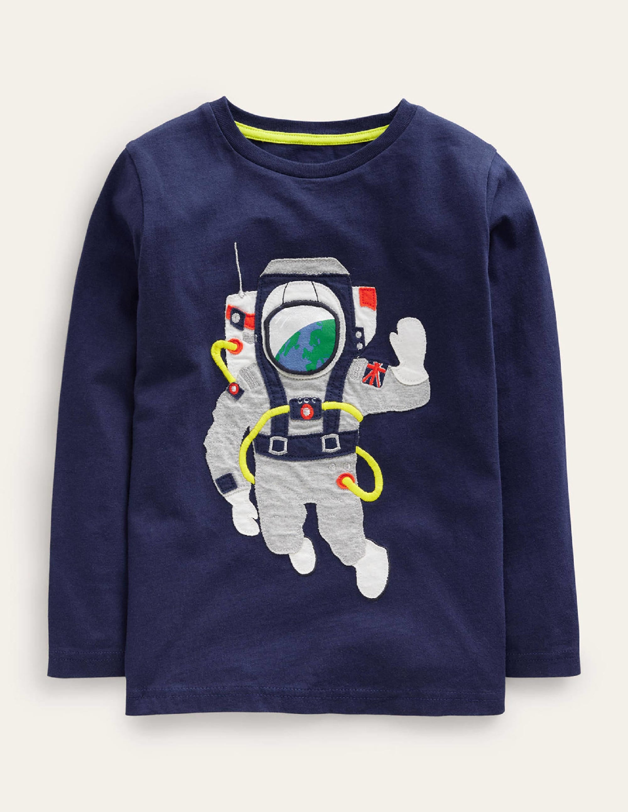 Lift-the-flap Space T-shirt-College Navy - Image 1