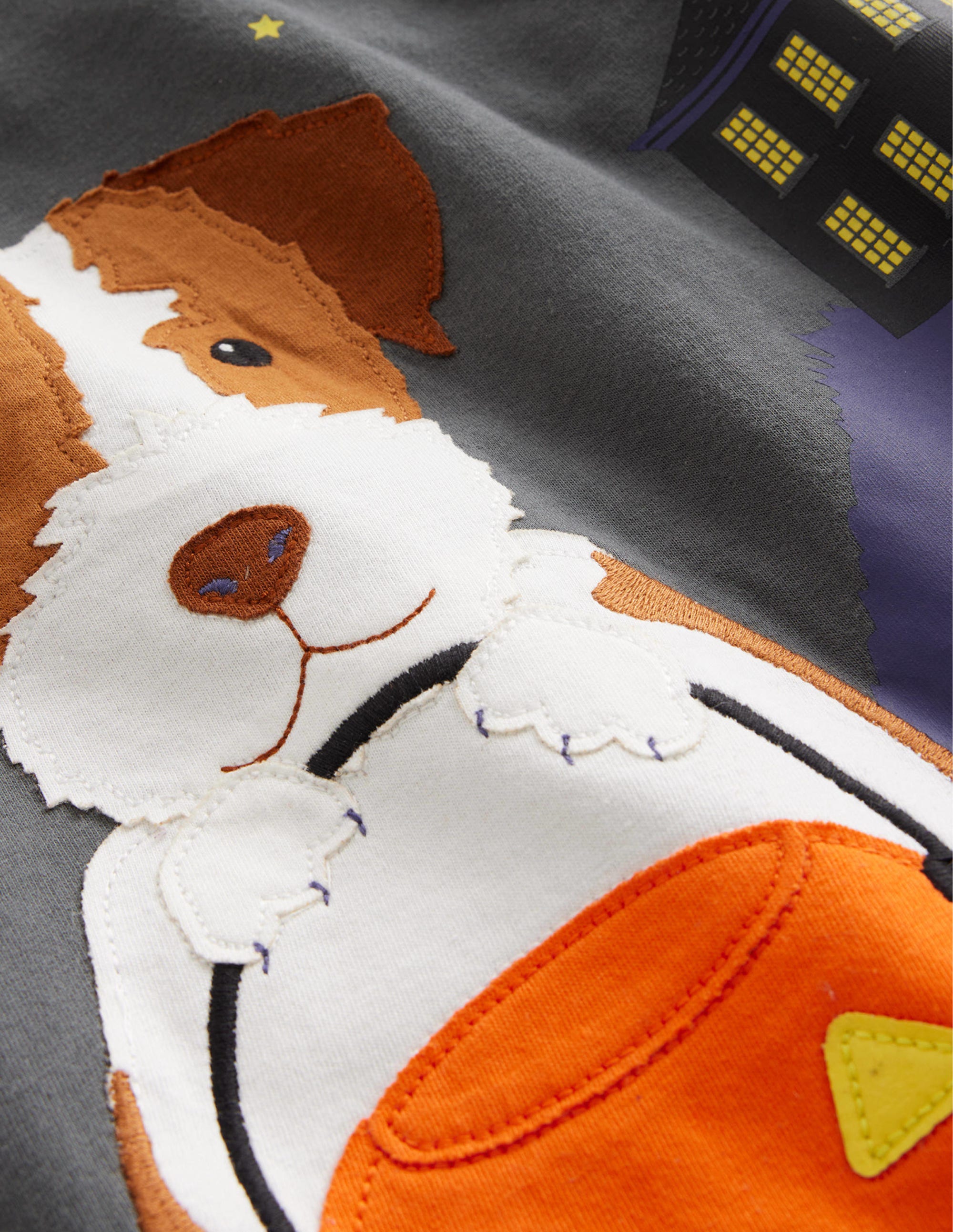 Halloween Appliqué T-shirt-Smoke - Image 3