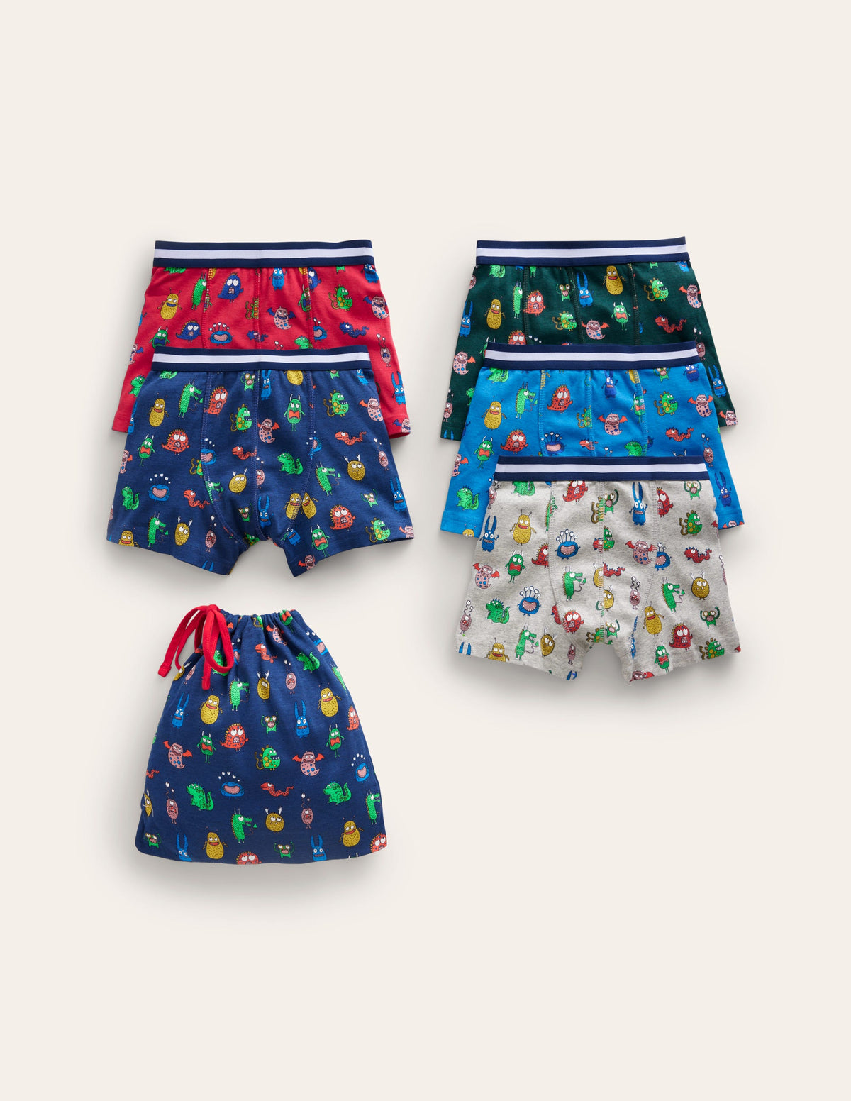 Boxers 5 Pack-Multi Monsters - Image 1