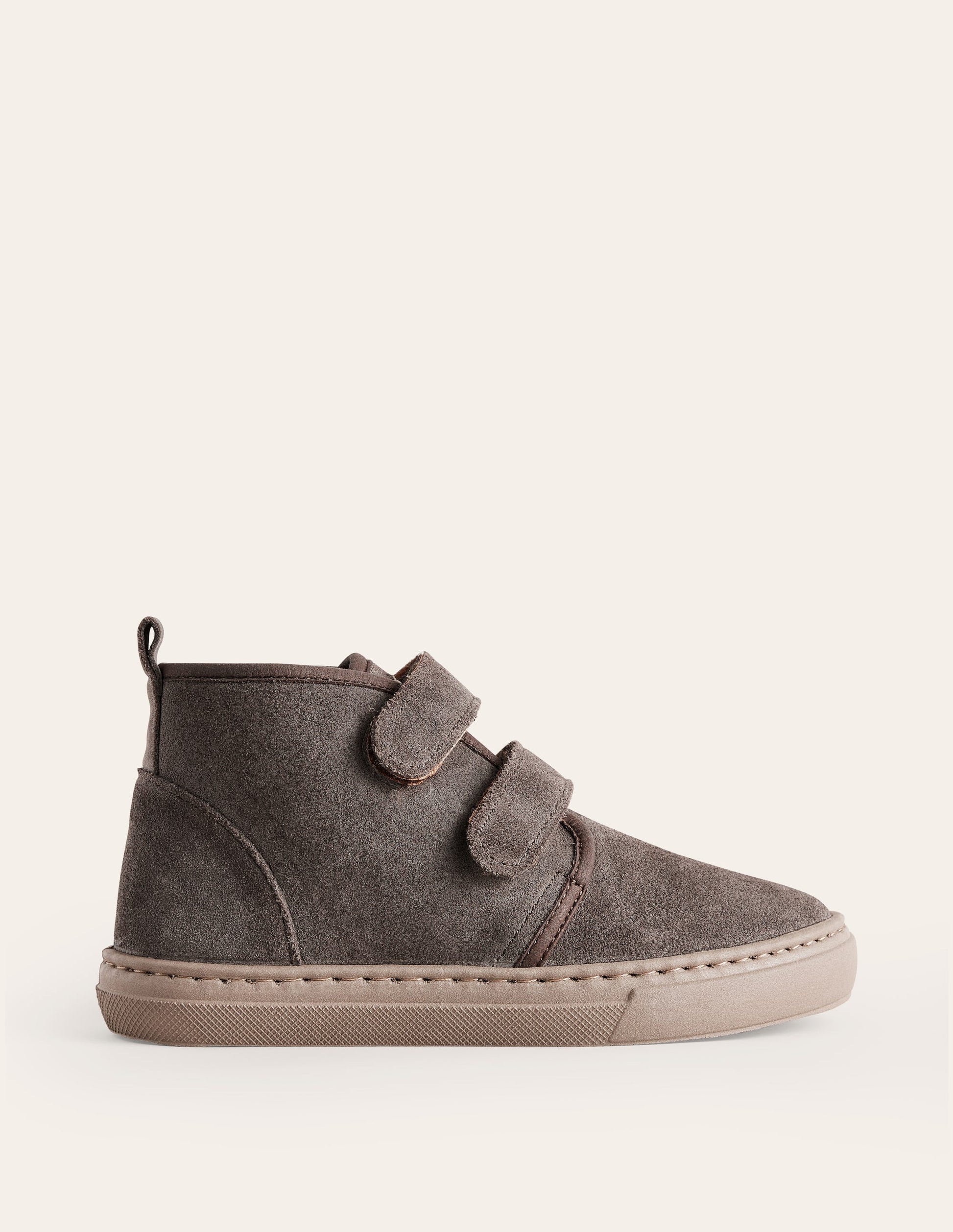 Suede Strap Boots-Grey-1
