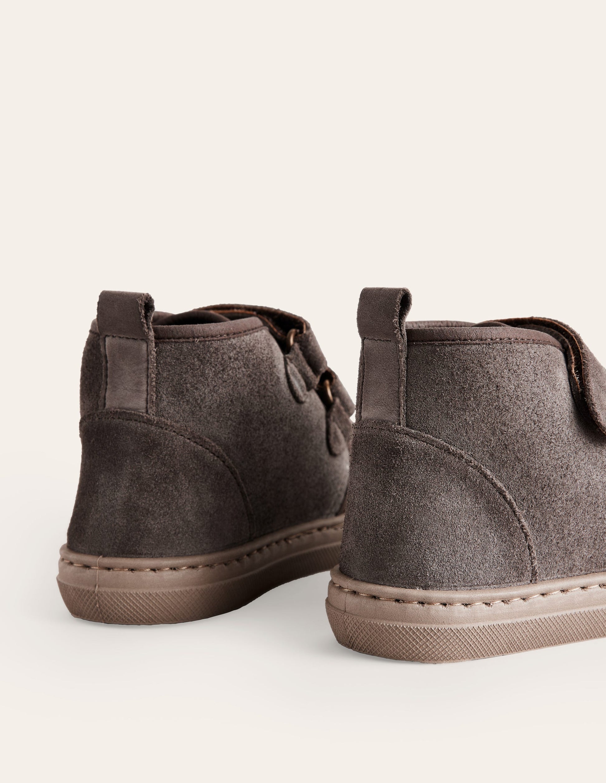 Suede Strap Boots-Grey-3