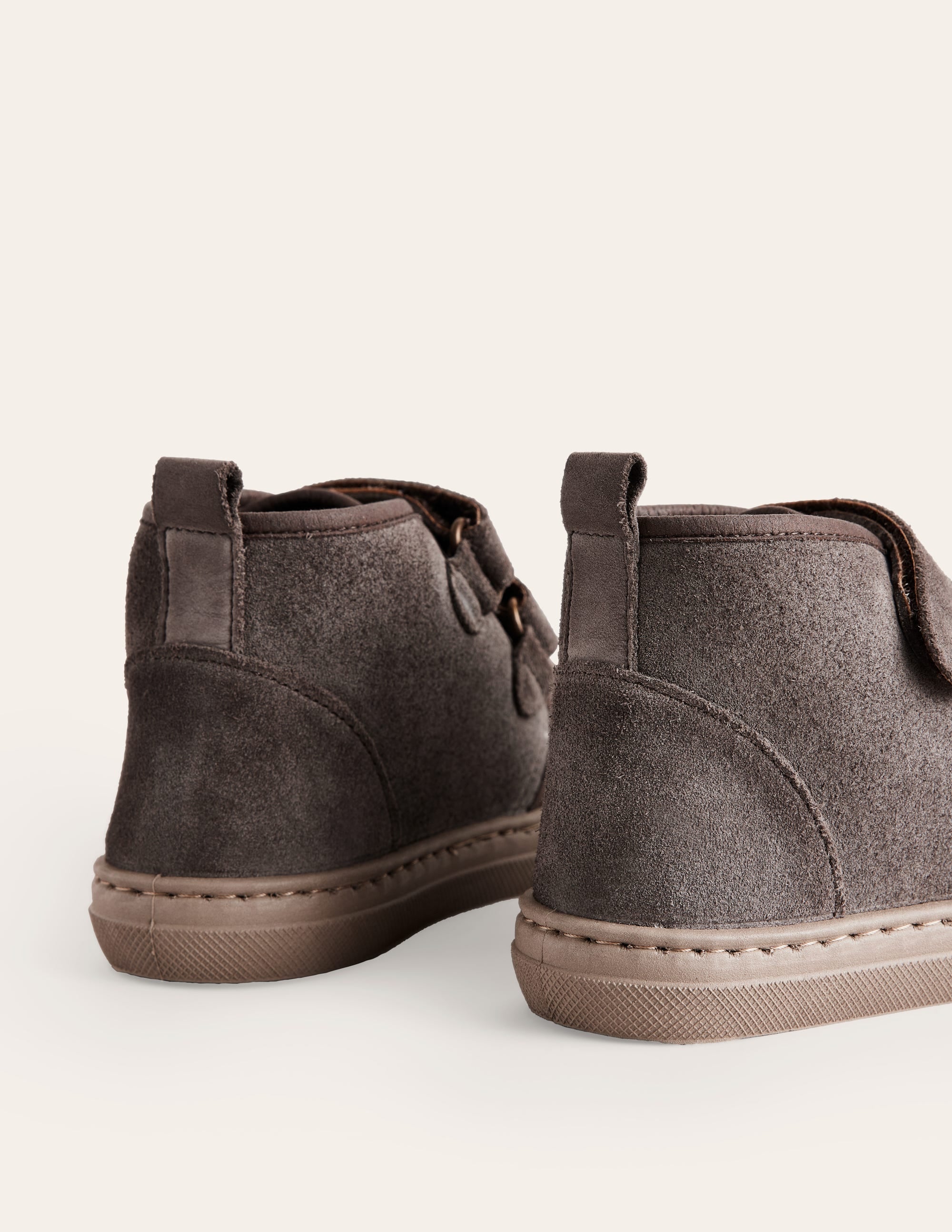 Suede Strap Boots-Grey - Image 3