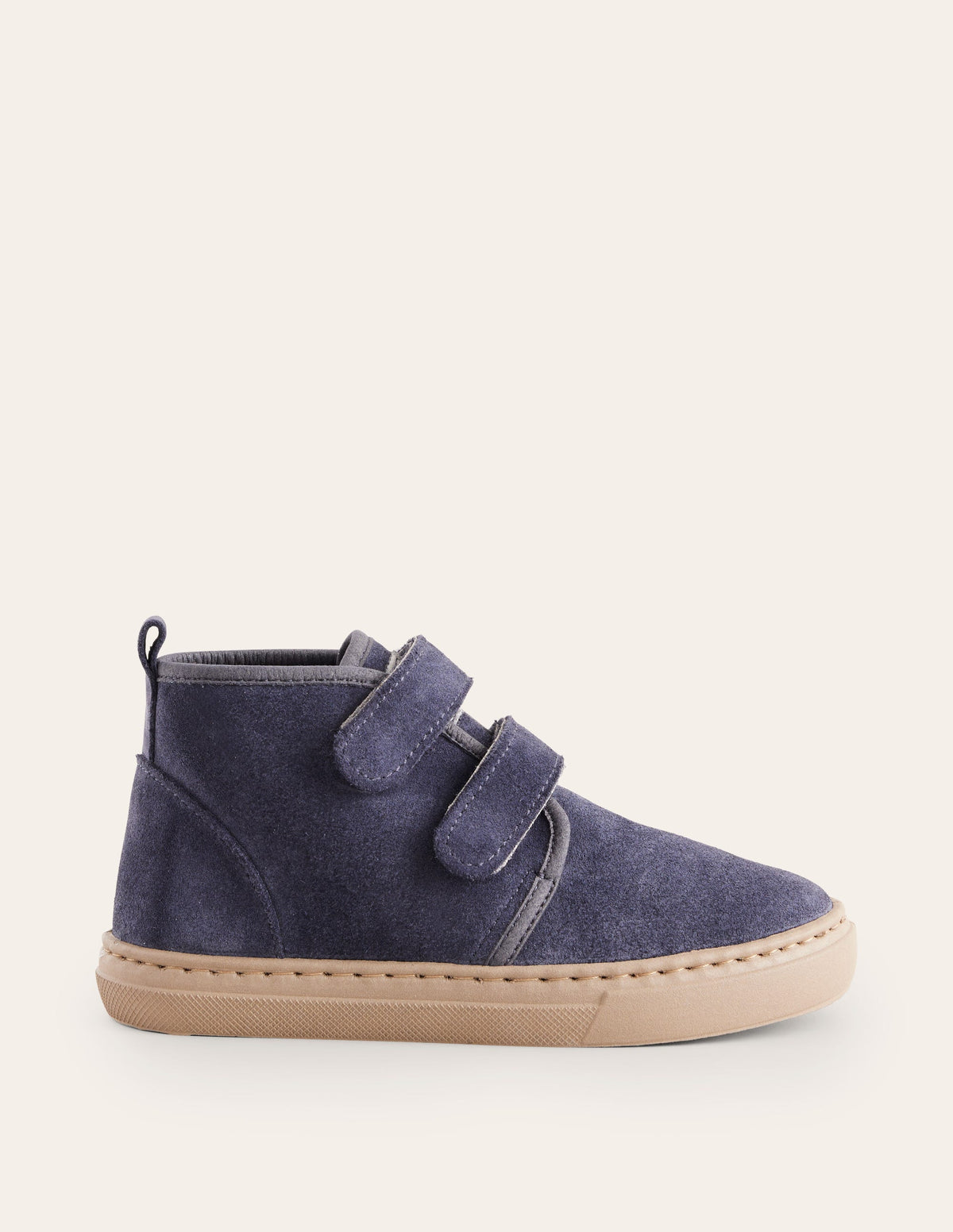 Suede Strap Boots-Navy-1