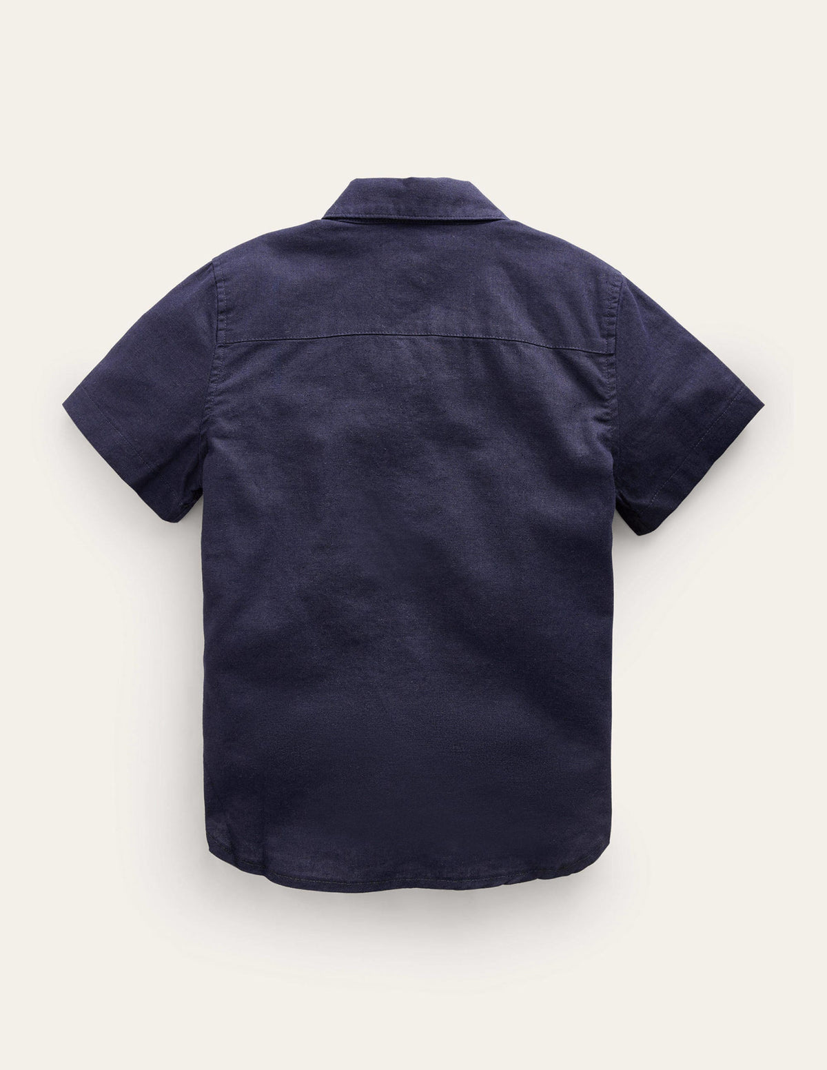 Cotton Linen Shirt-Navy - Image 2