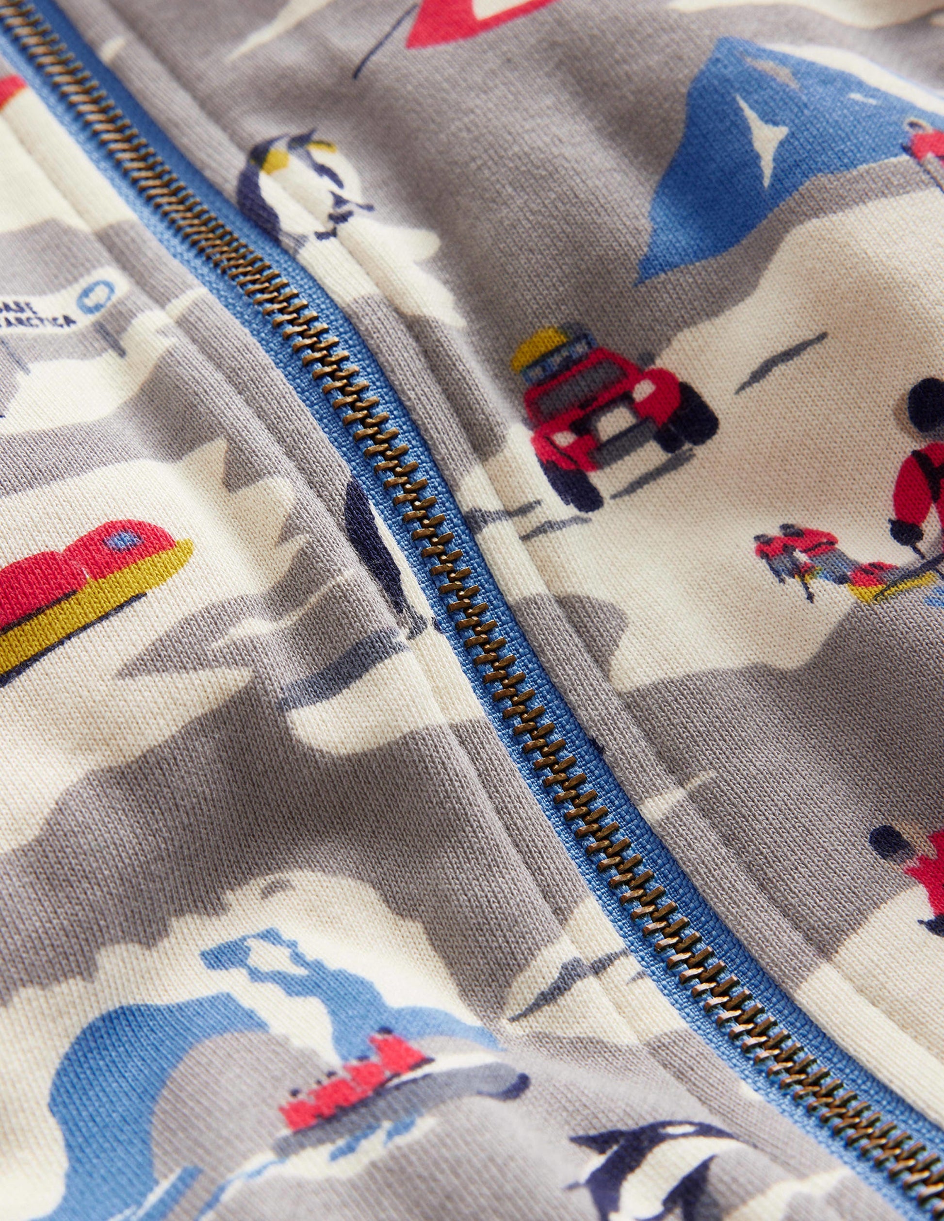 Shaggy-Lined Printed Hoodie-Grey Arctic Explorer-3