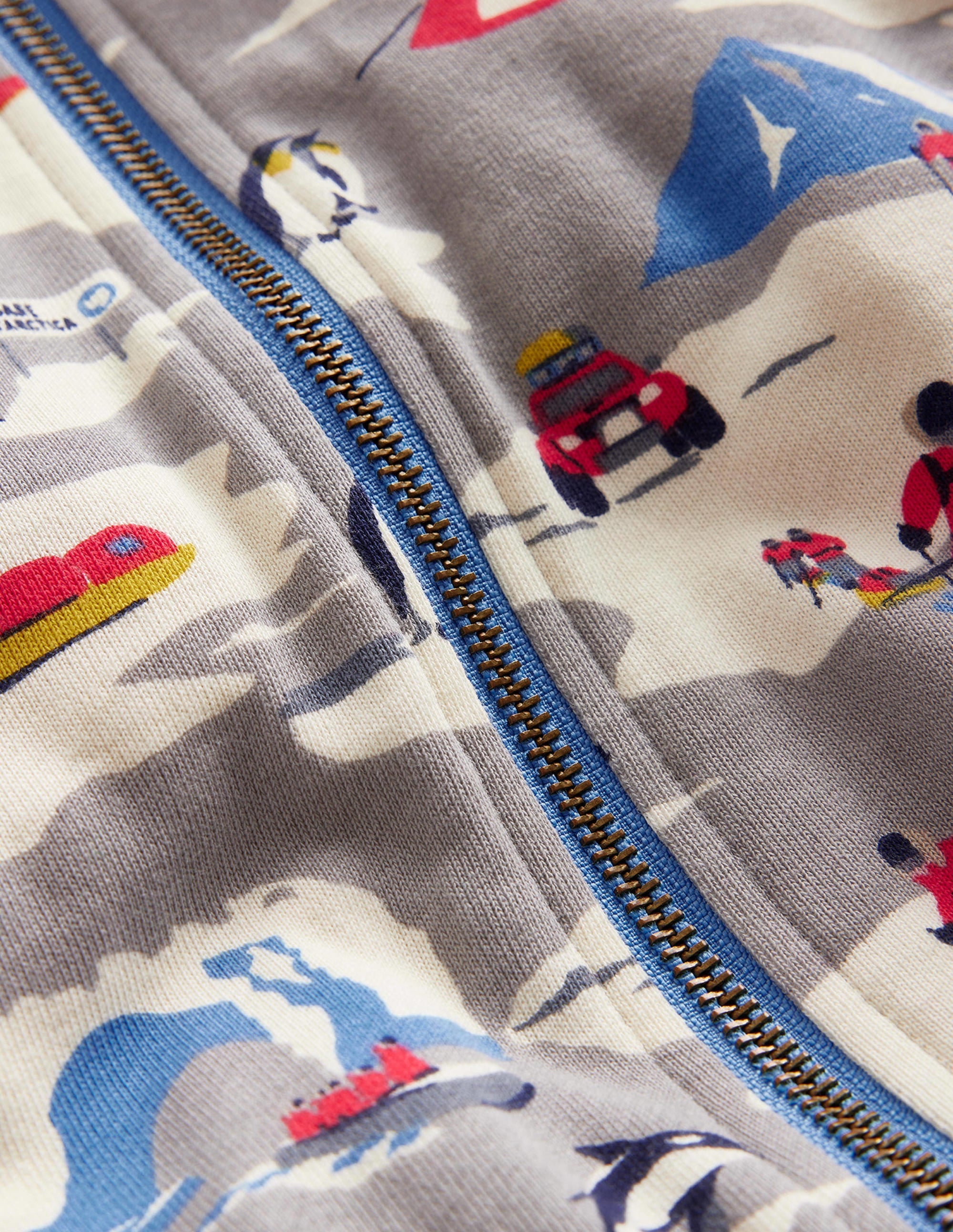 Shaggy-Lined Printed Hoodie-Grey Arctic Explorer - Image 3