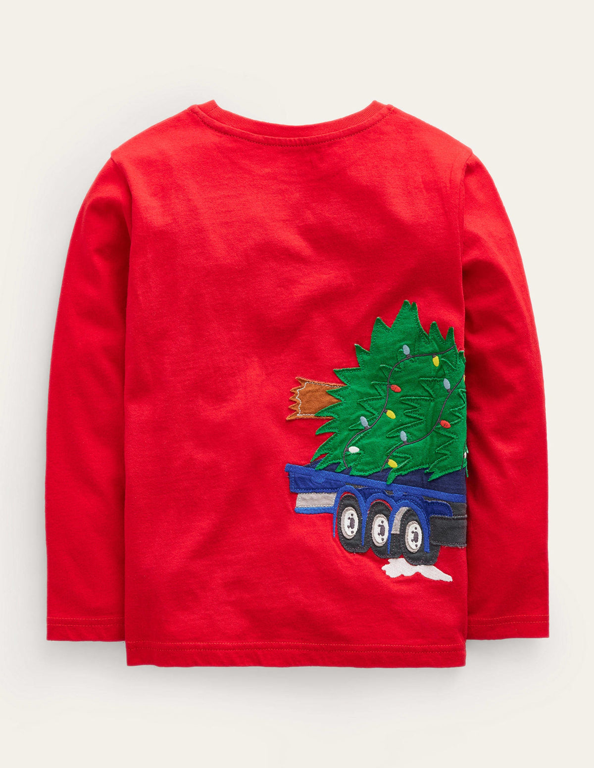 Truck Appliqué T-shirt-Rockabilly Red Tree-2