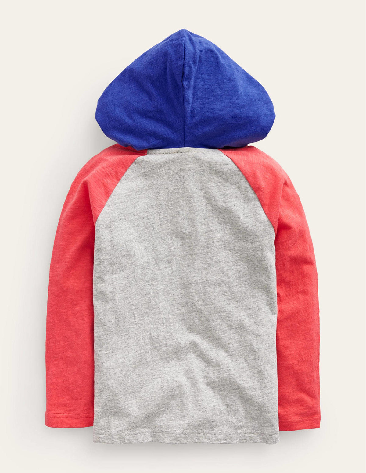 Off Piste Hooded T-shirt-Grey Marl/Red/Blue Mountain-2