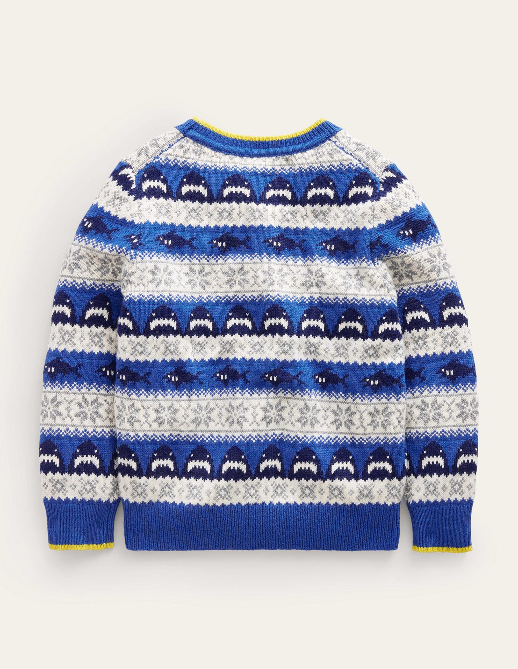 All Over Fair Isle Jumper-Dark Cobalt Sharks - Image 2
