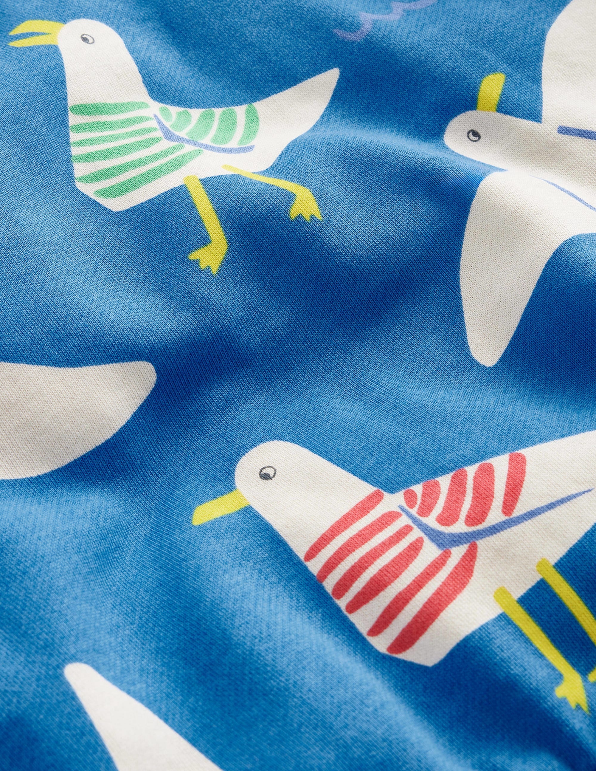 Supersoft Printed Sweatshirt-Greek Blue Seagulls - Image 3