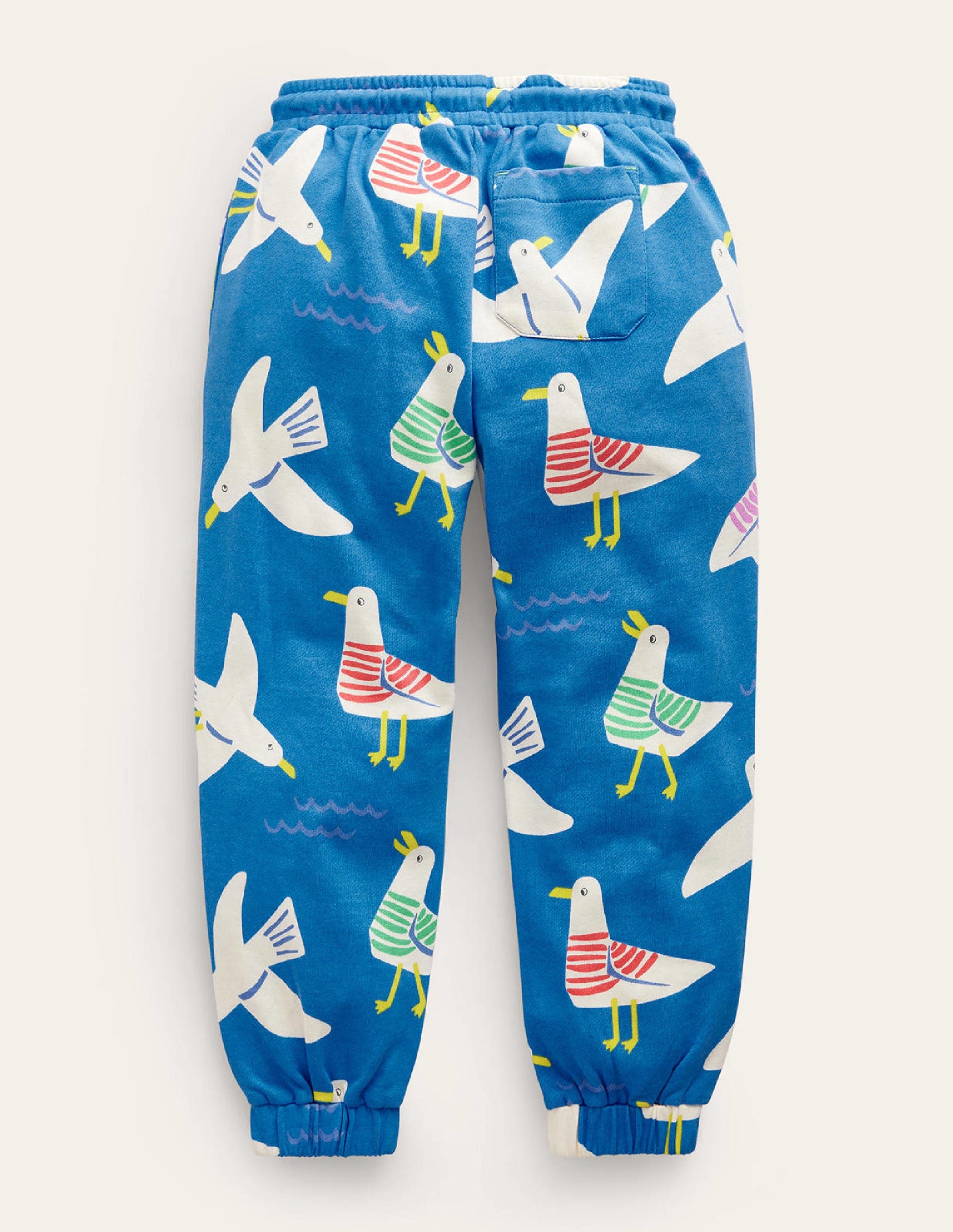 Printed Cosy Relaxed Joggers-Directoire Blue Seagulls-2