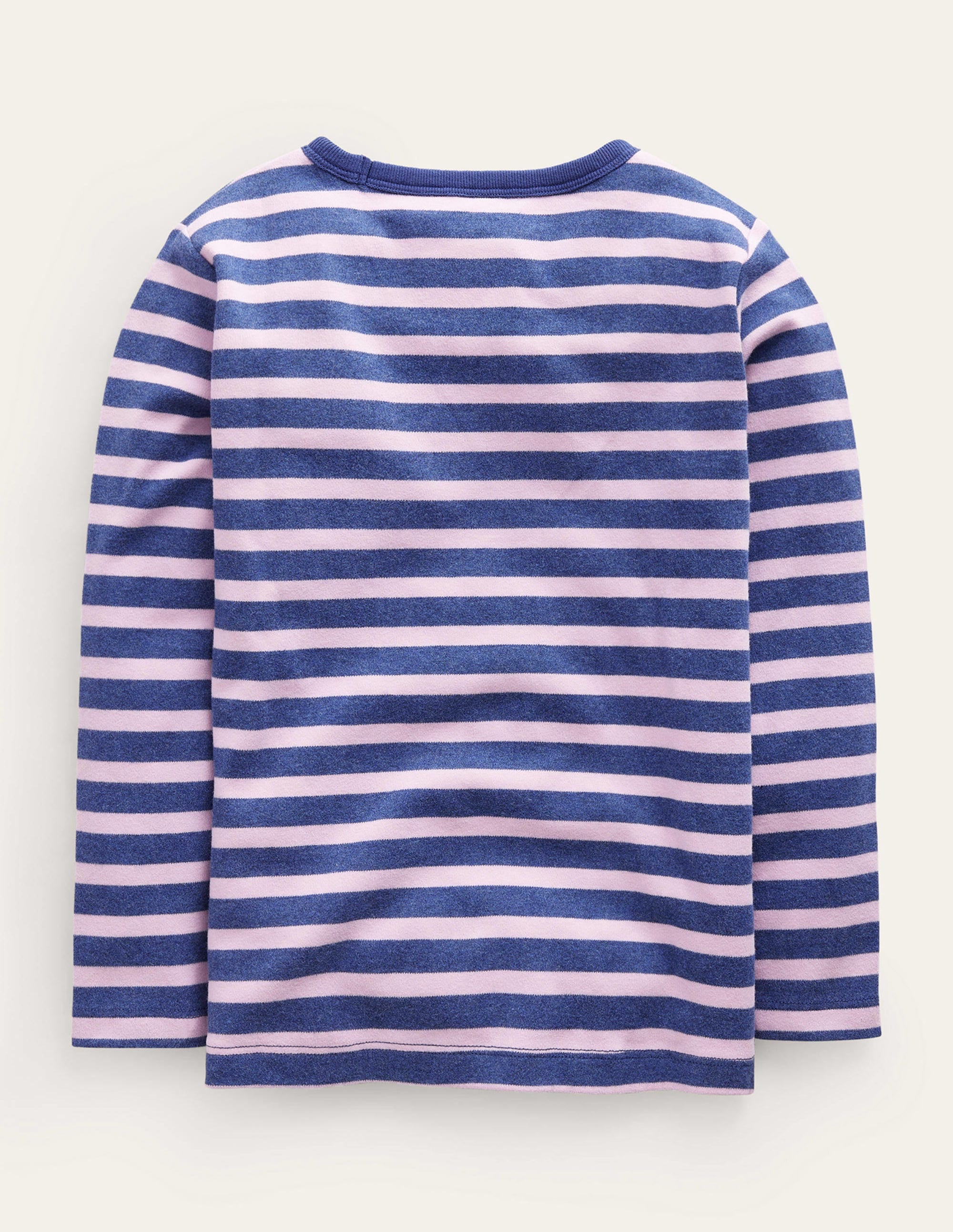 Supersoft Long Sleeve T-shirt-College Navy Marl/Lilac - Image 2