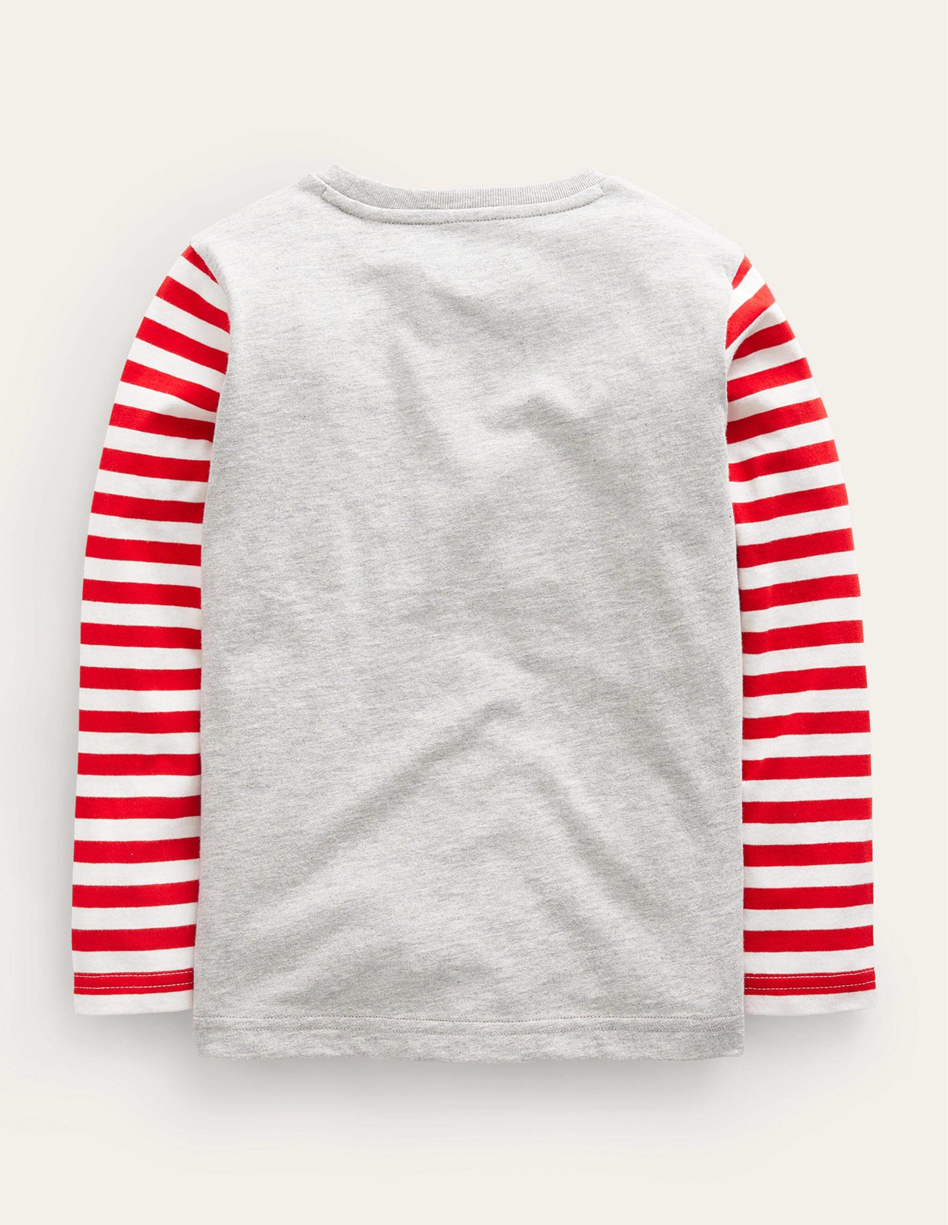 Festive-Appliqué T-shirt-Grey Marl Santas Friends-2