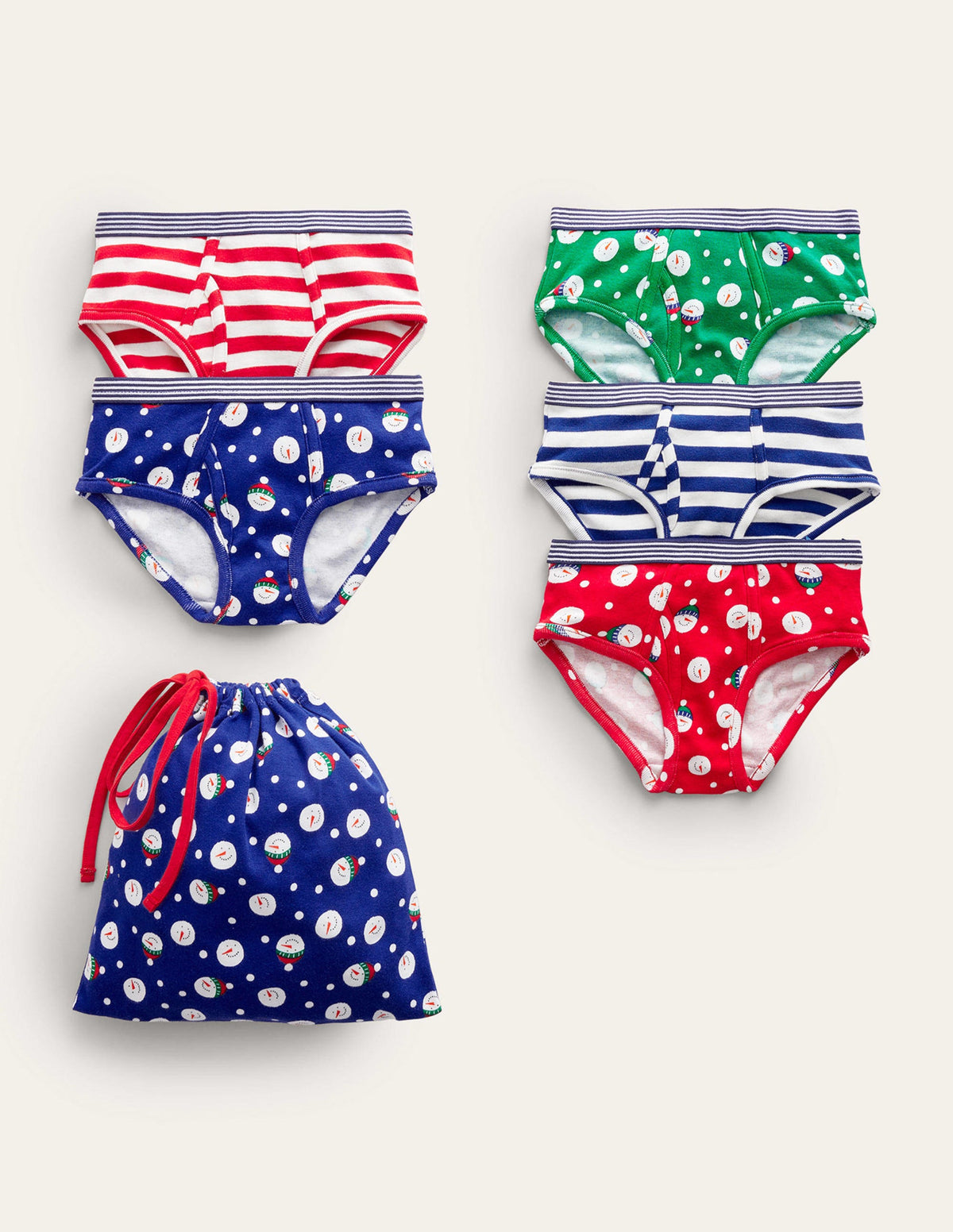 Pants 5 Pack-Multi Snowman - Image 1