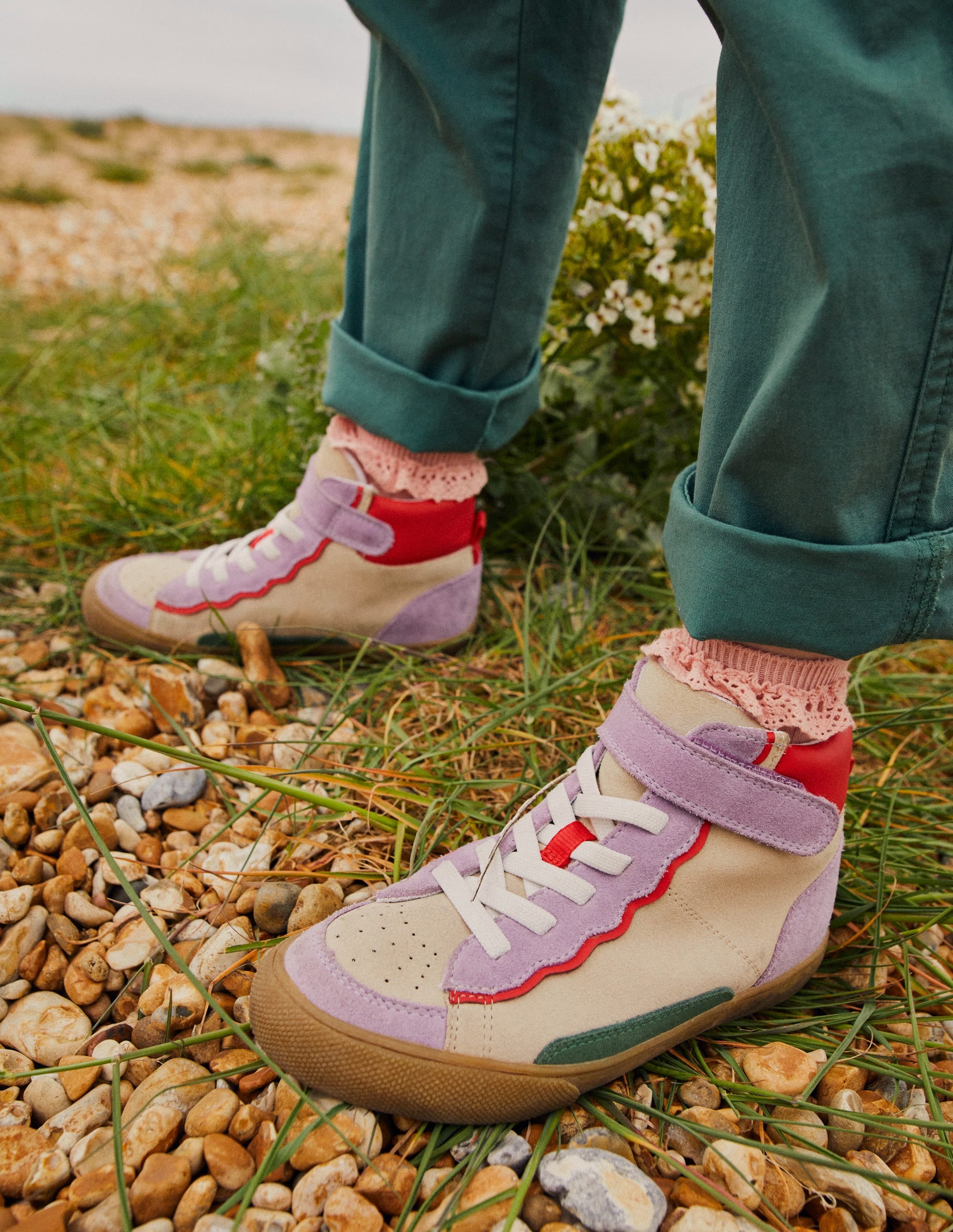Leather High Tops-Aster Purple - Image 3