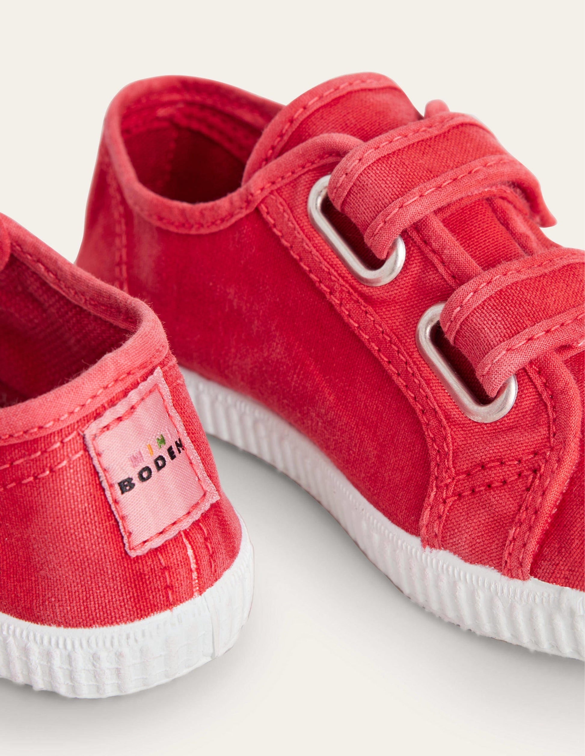 Double Strap Canvas Shoes-Red-3