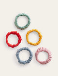 5 Pack Scrunchies-Multi Rainbow