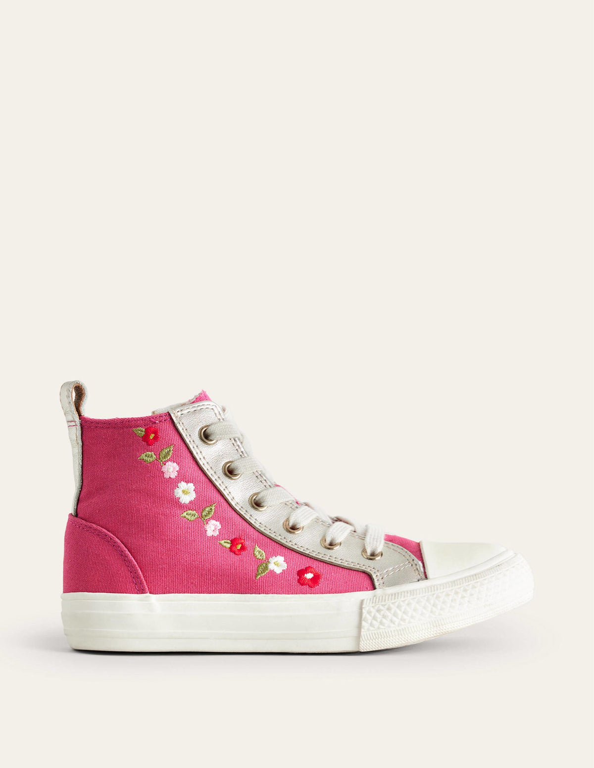 Embroidered High Tops-Rose Pink - Image 1