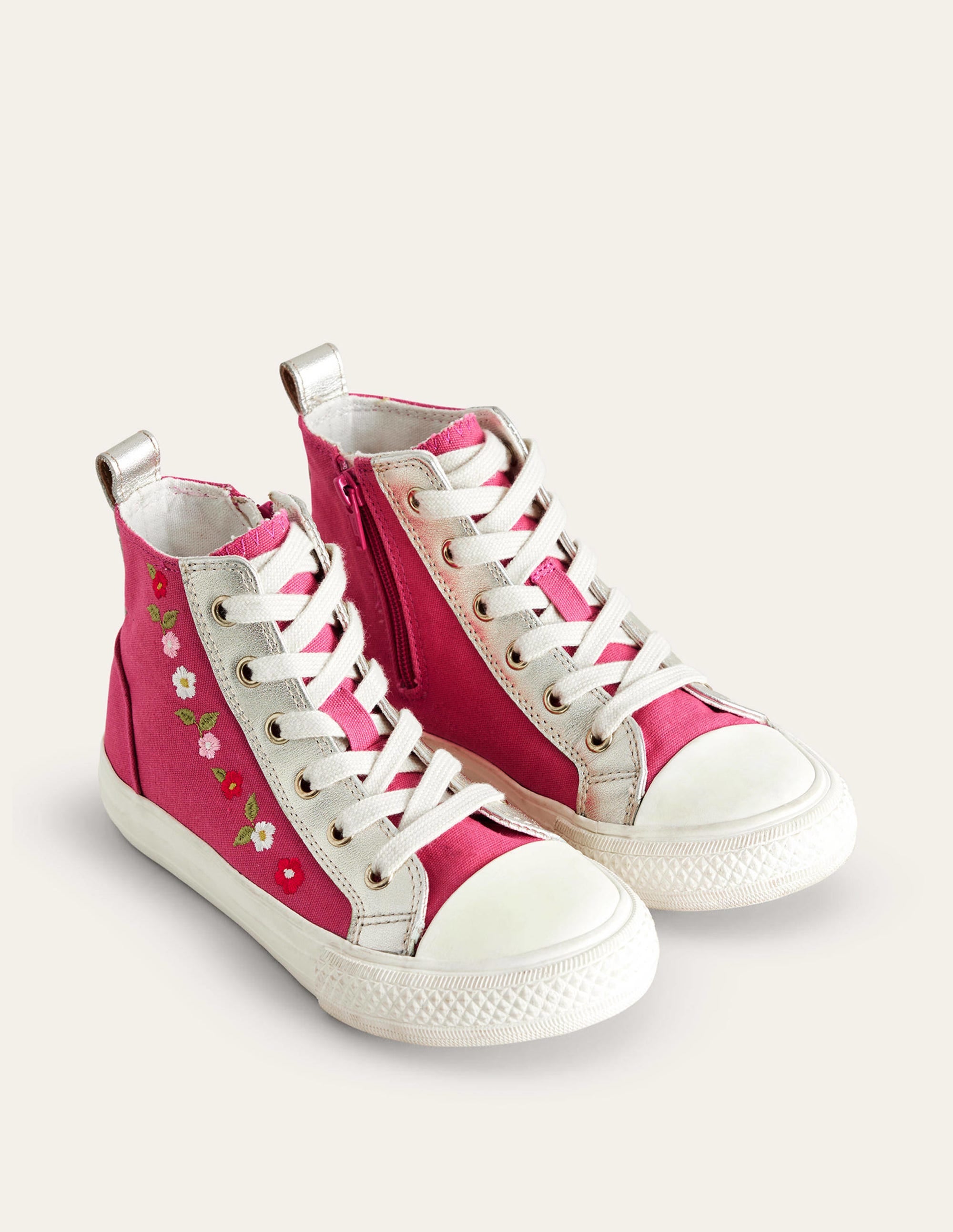 Embroidered High Tops-Rose Pink - Image 2