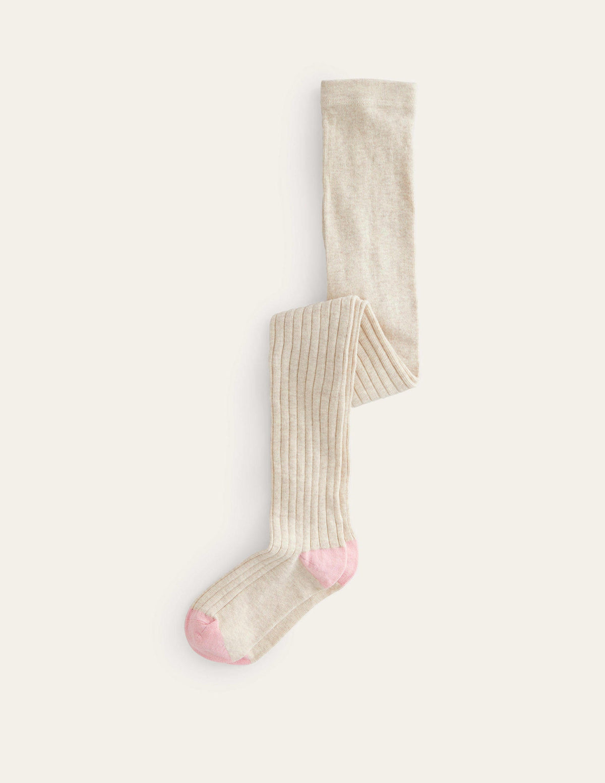 Ribbed Tights-Oatmeal - Image 1