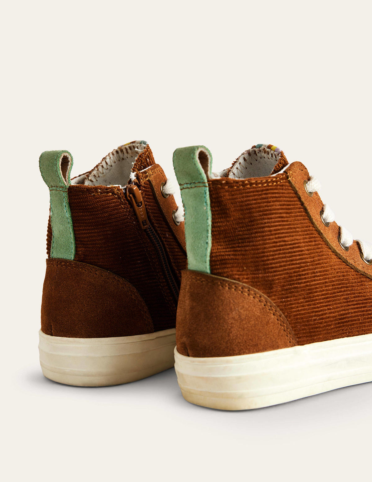 Corduroy High Tops-Brown - Image 3