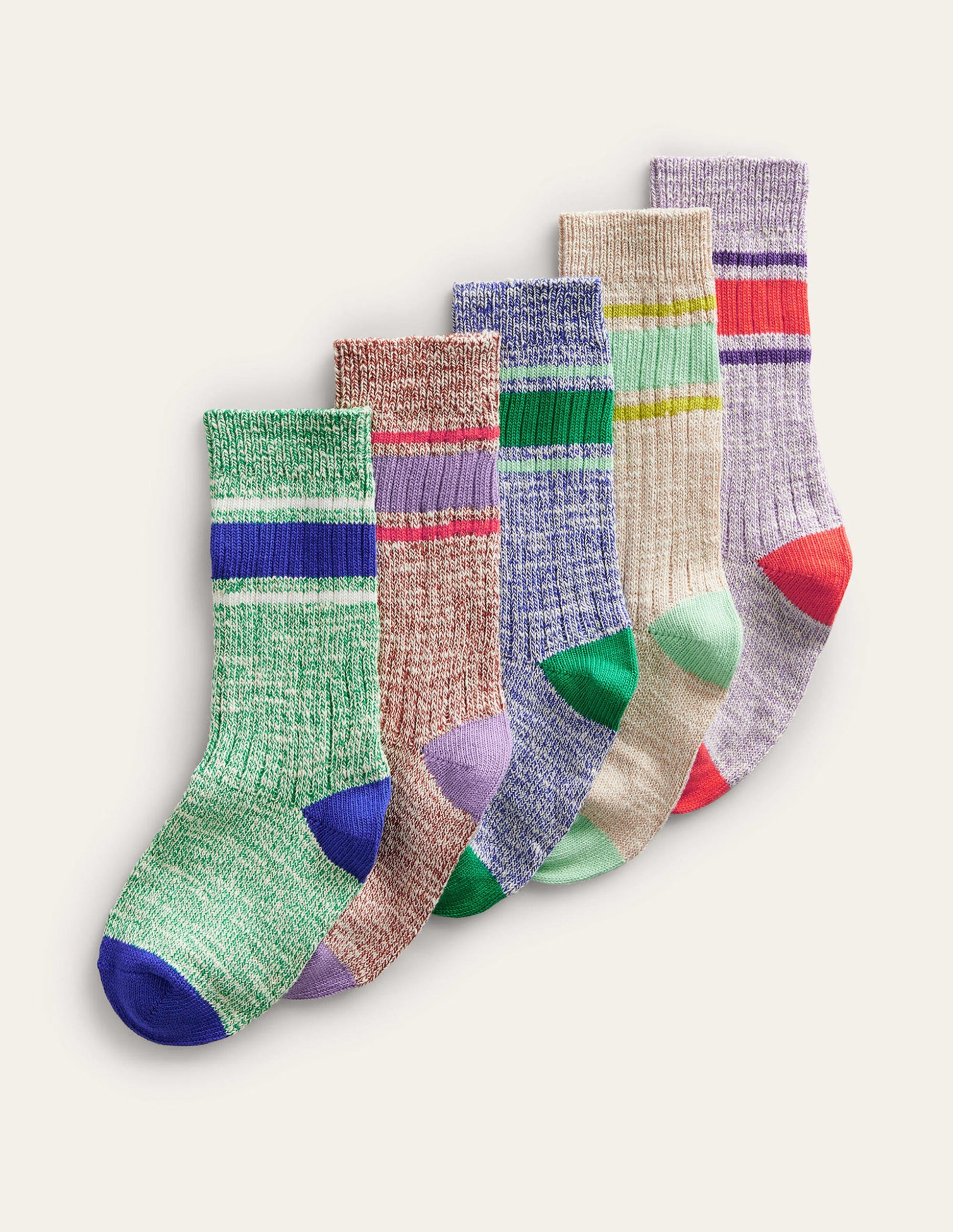 Chunky Socks 5 Pack-Multi Stripe-1
