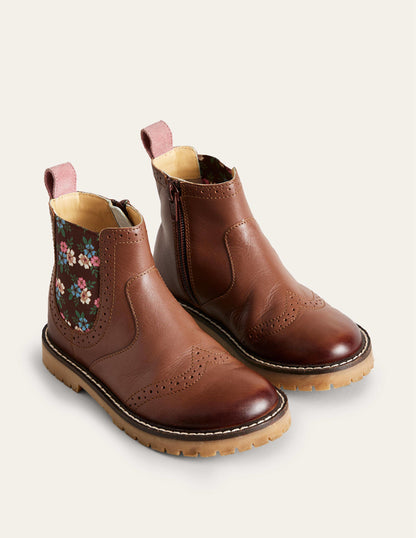 Leather Chelsea Boots-Tan-2