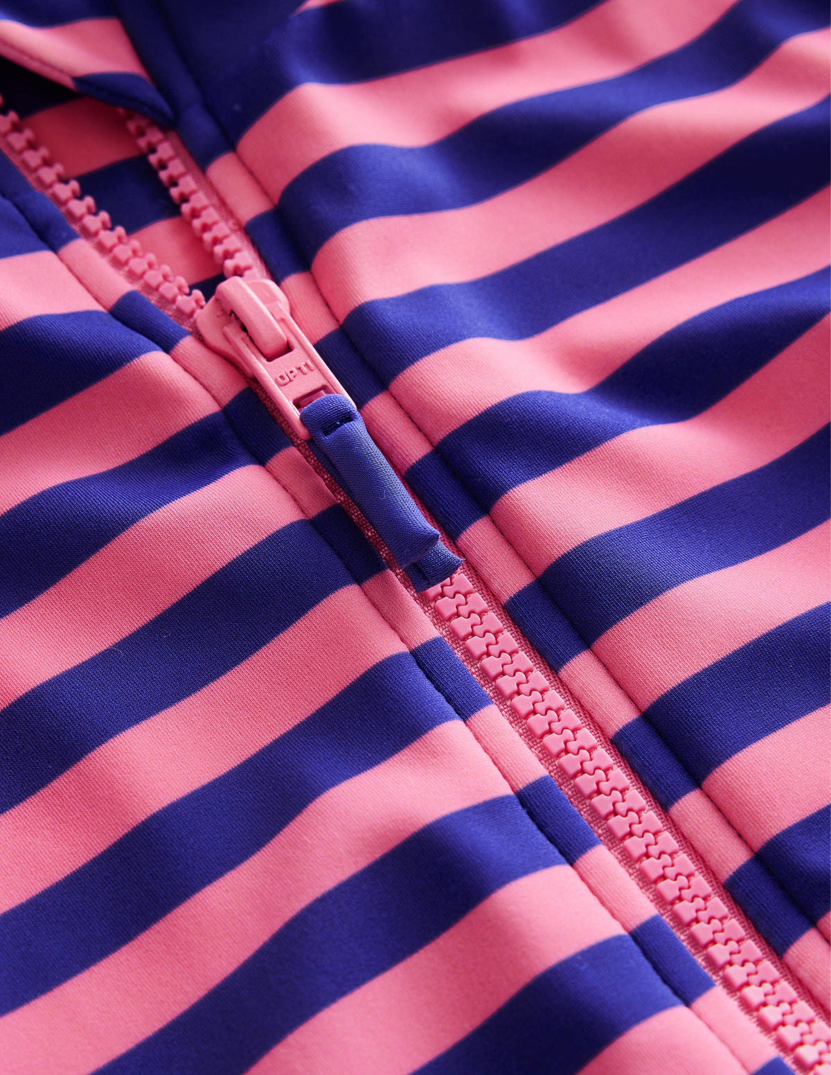 Long-sleeved Swimsuit-Azelea and Bluing Stripe - Image 3