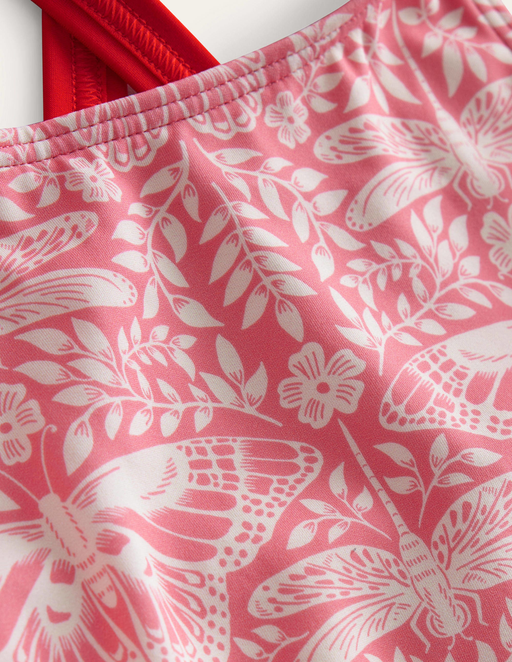 Cross-back Printed Swimsuit-Carousel Butterfly Toile - Image 3