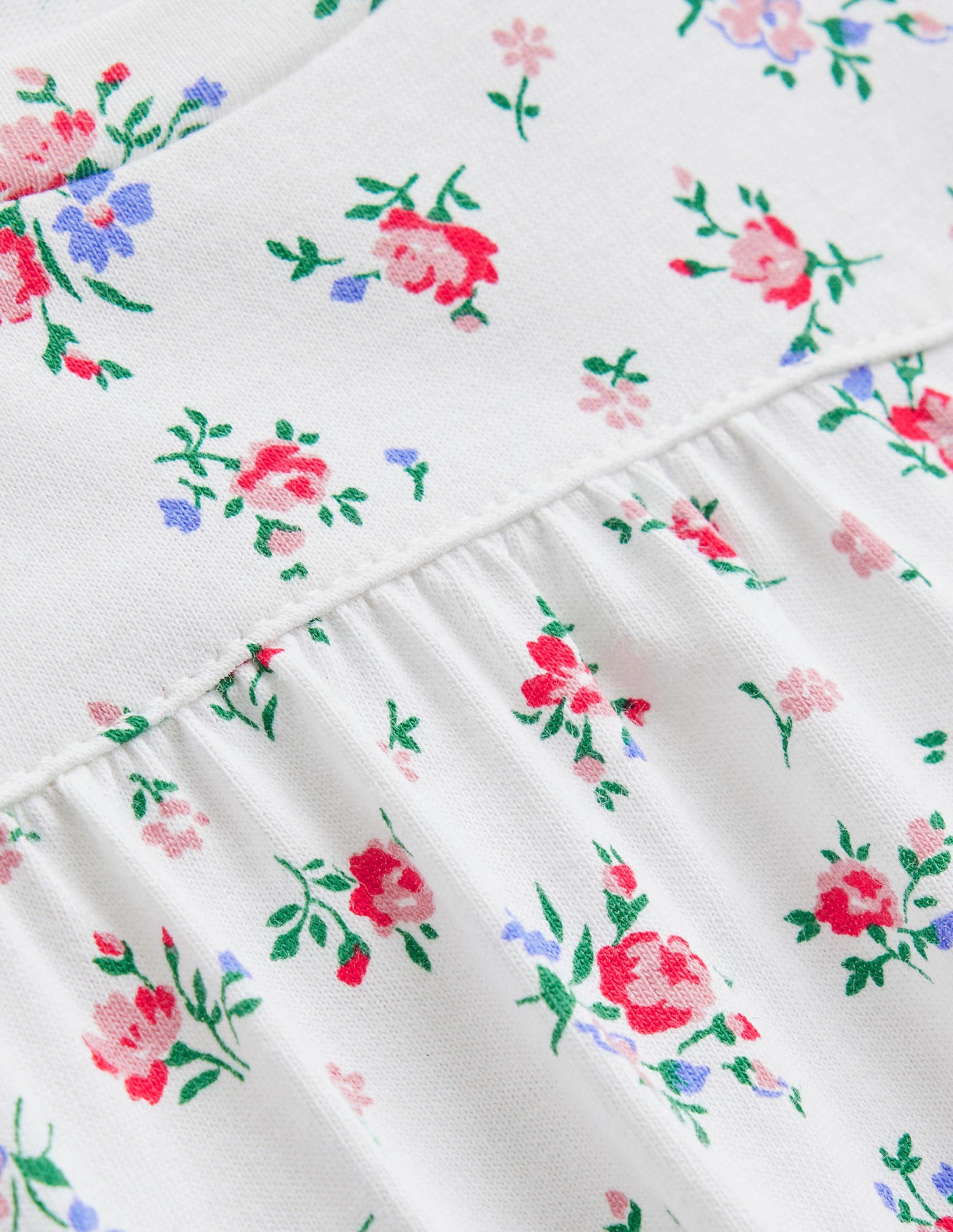 Printed Long-sleeved Nightie-Ivory Bouquet-3