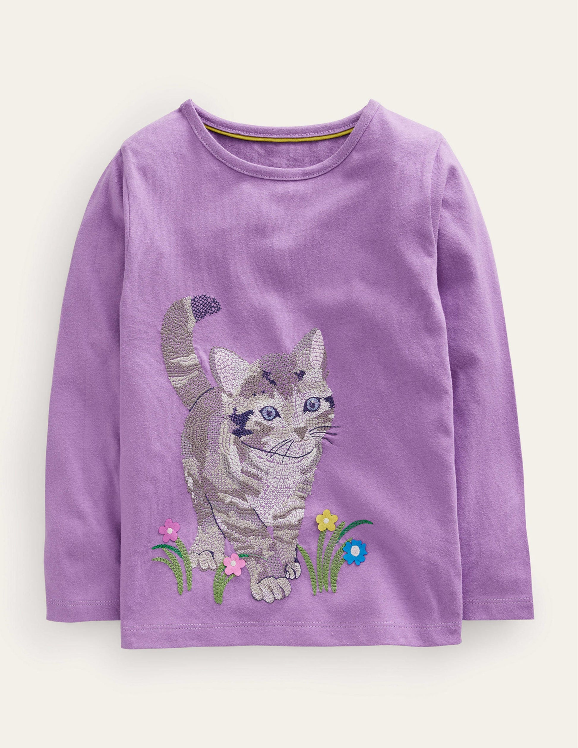 Superstitch T-Shirt-Aster Purple Cat-1