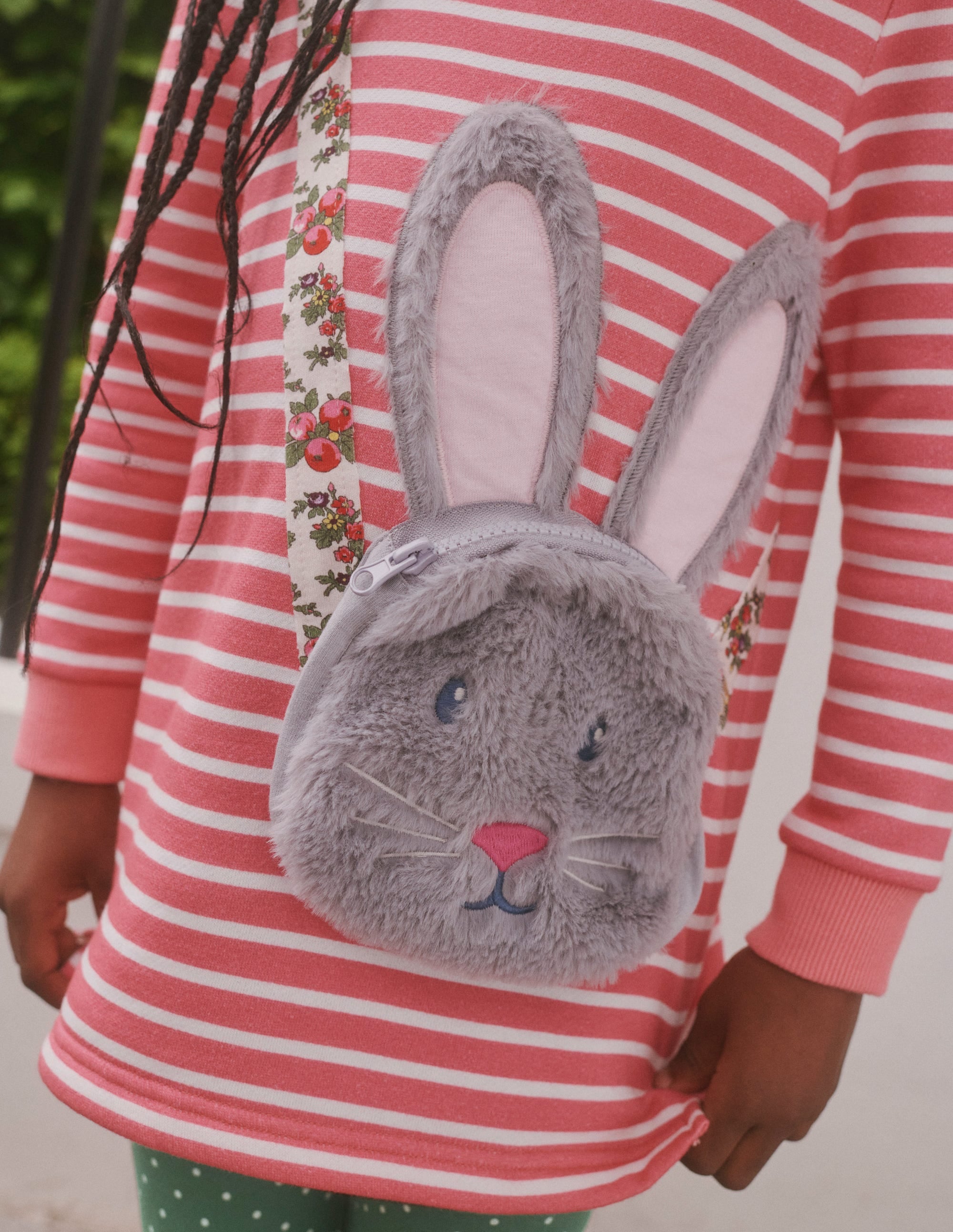 Appliqué Pocket Tunic-Cosmos Pink/Ivory Stripe - Image 5