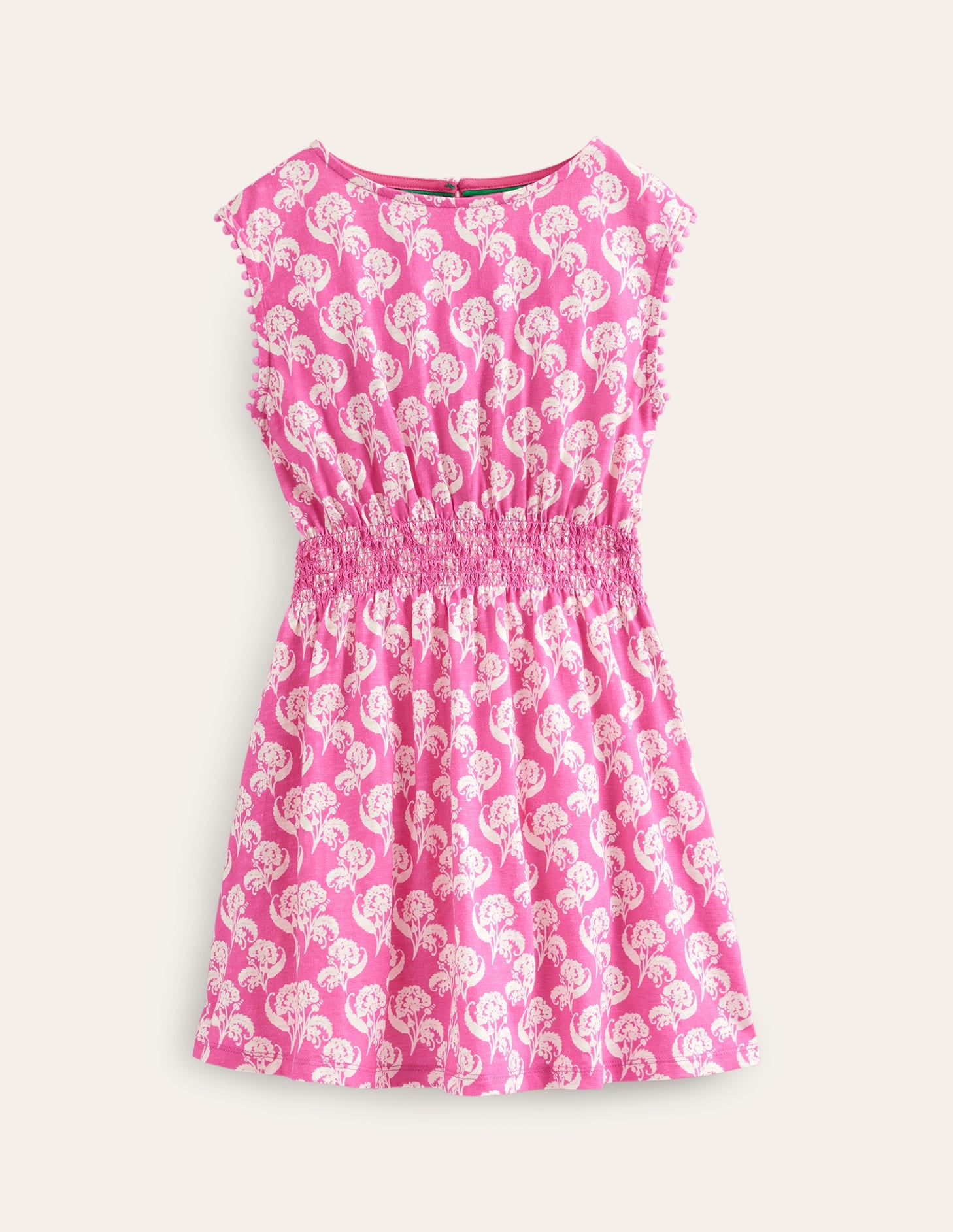 Printed Holiday Dress-Plum Blossom Floral Stamp-1