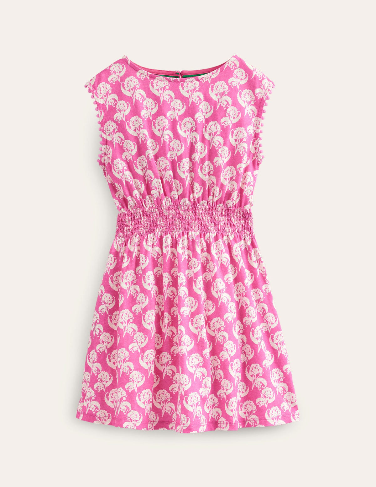 Printed Holiday Dress-Plum Blossom Floral Stamp - Image 1