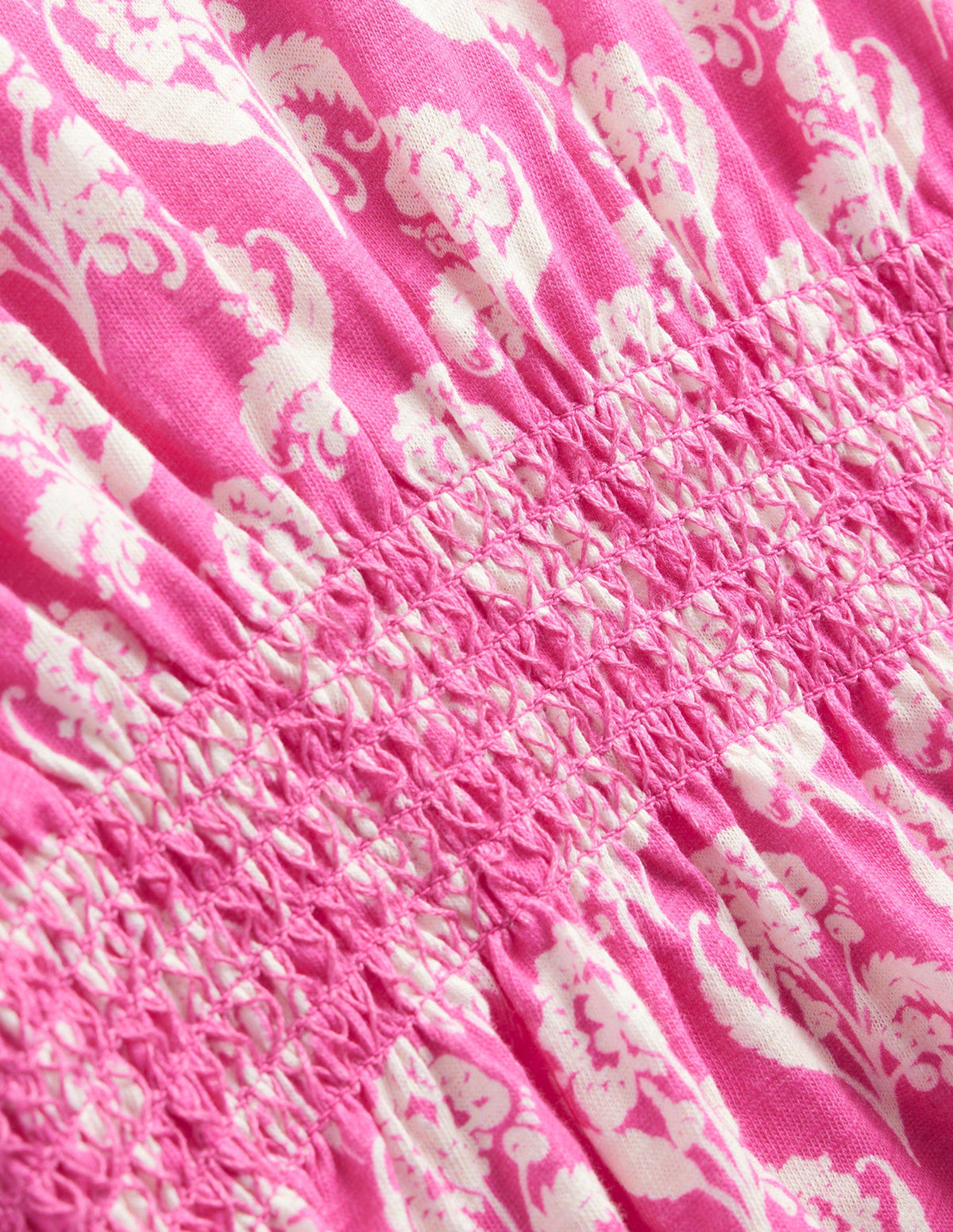 Printed Holiday Dress-Plum Blossom Floral Stamp - Image 3