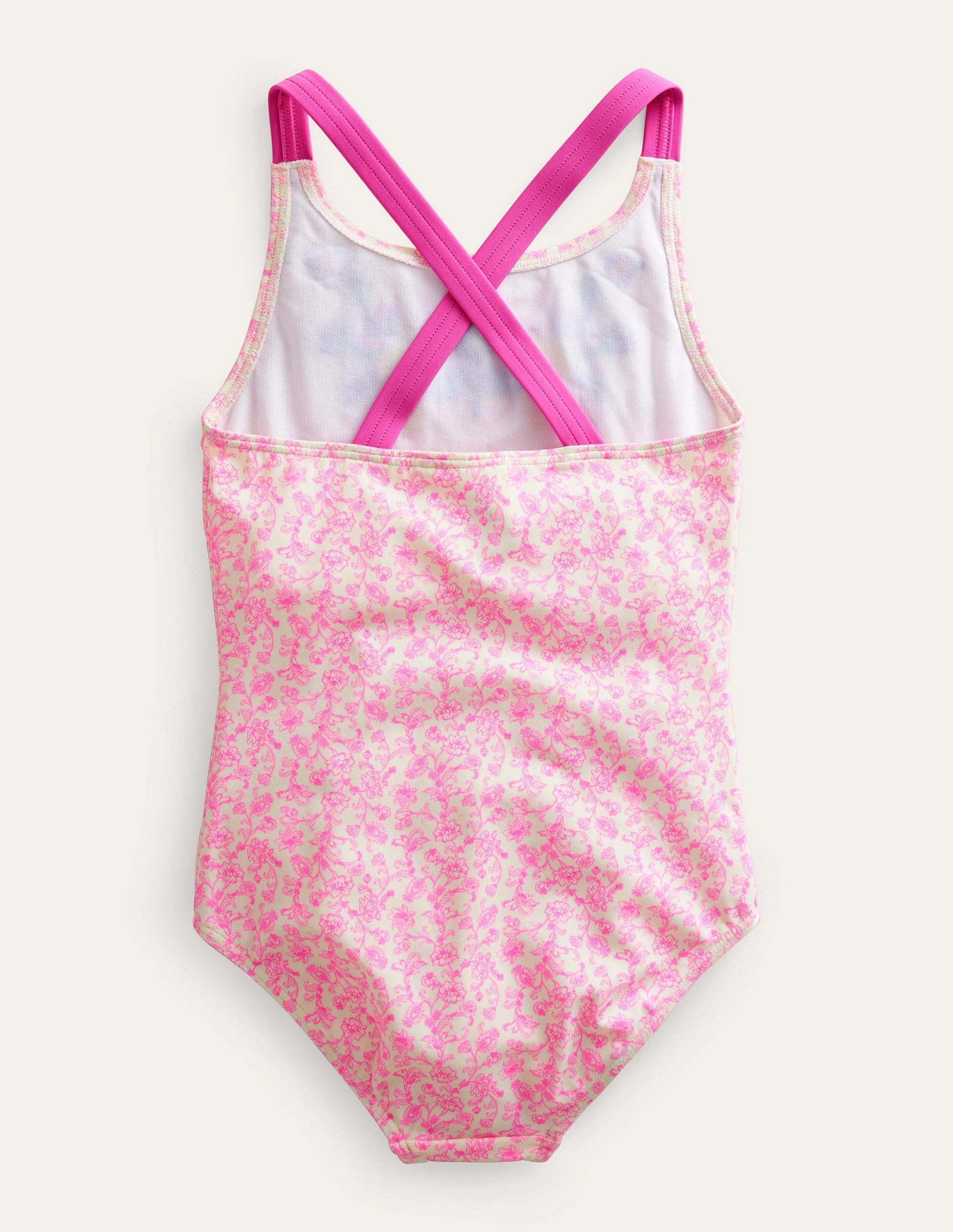 Embroidered Swimsuit-Festival Pink Summer Vine-2