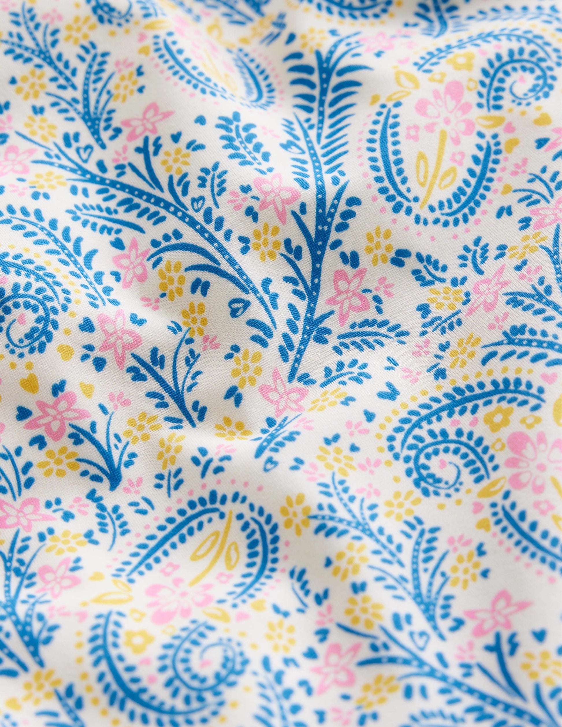 Printed Puff-sleeved Swimsuit-Ivory Paisley-3