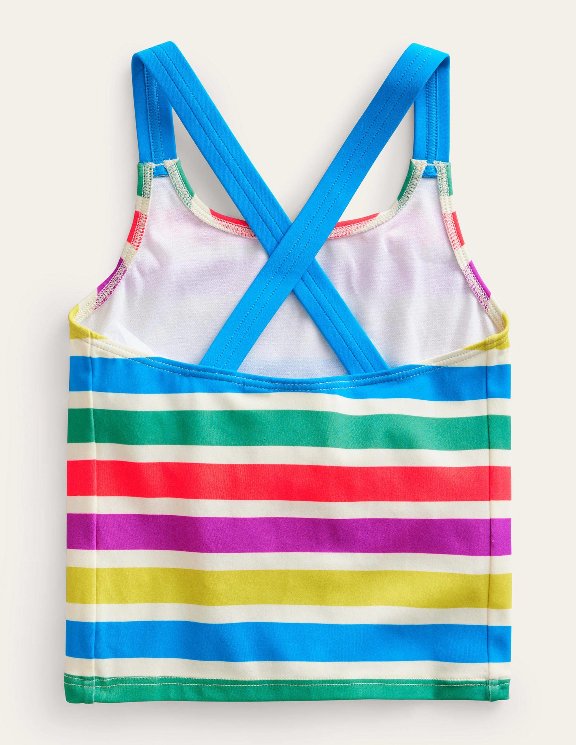 Cross Back Tankini Top-Day Tripping Stripe-2