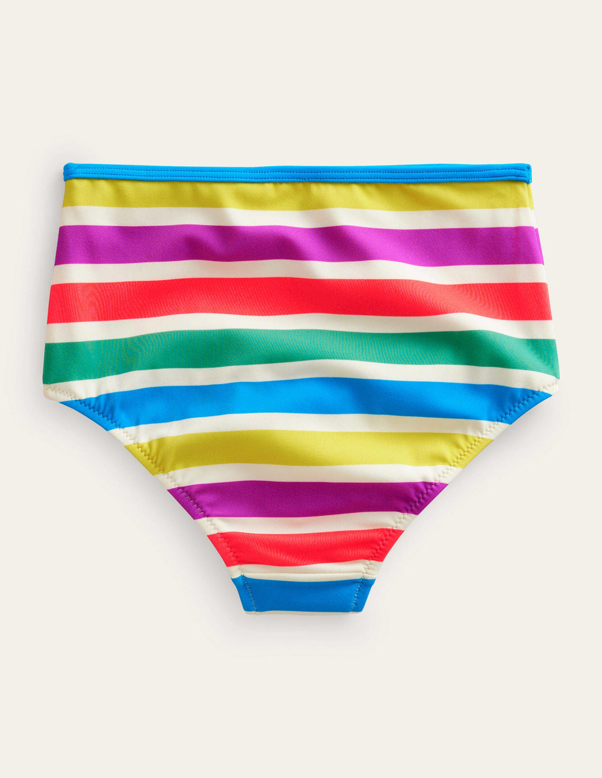 High Waisted Bikini Bottoms-Day Tripping Stripe-2