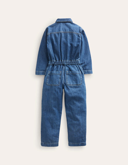 Denim Boiler Suit-Mid Vintage Denim-2