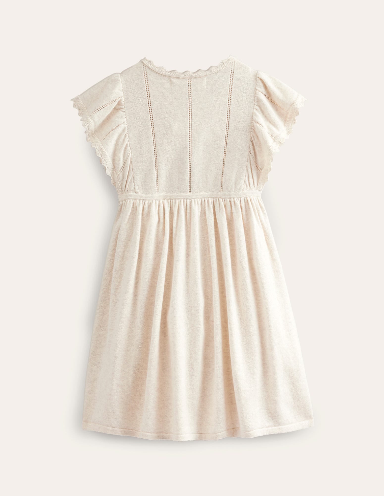 Textured Crochet Dress-Ecru Marl-2