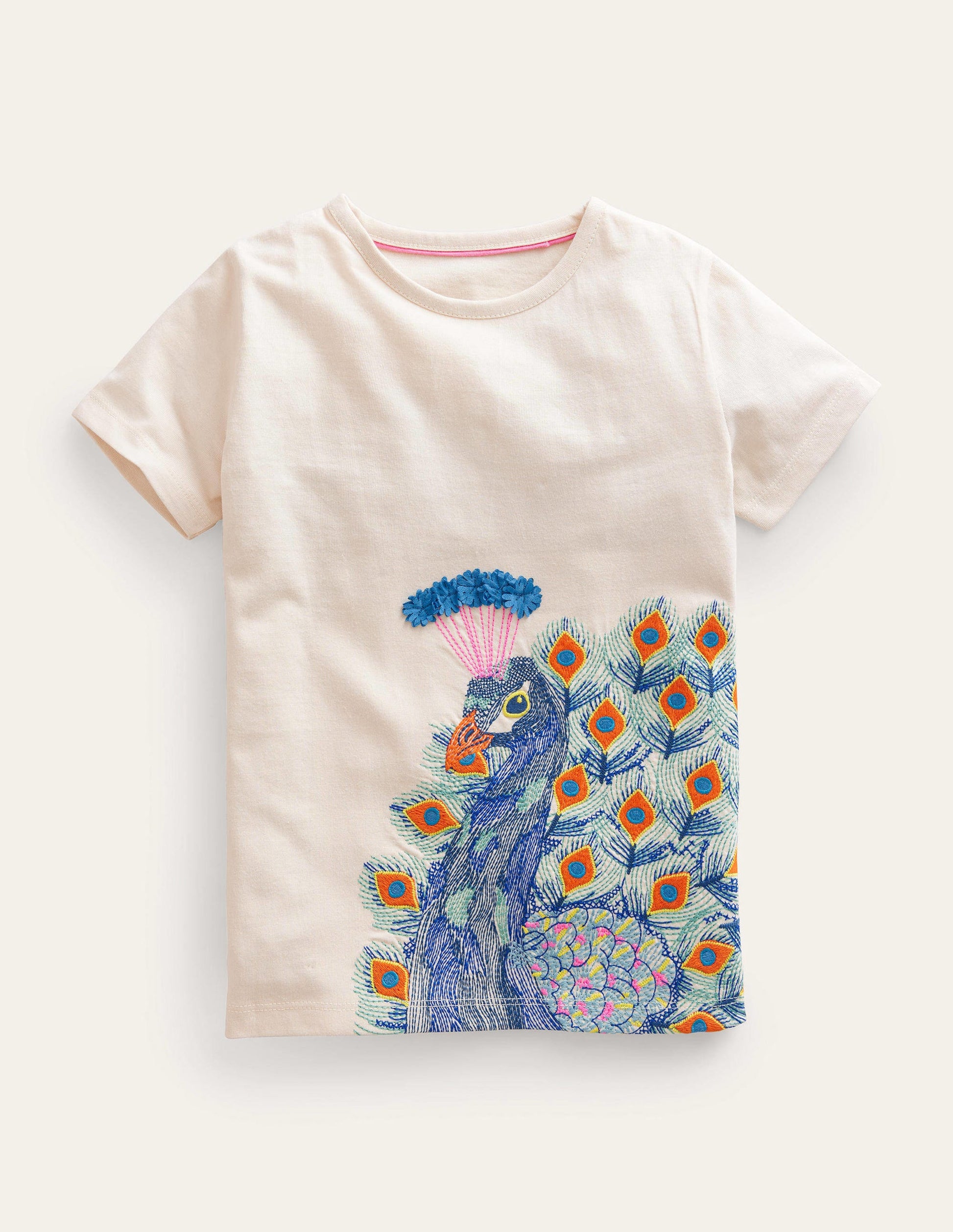 Superstitch Logo T-Shirt-Vanilla Pod Peacock-1