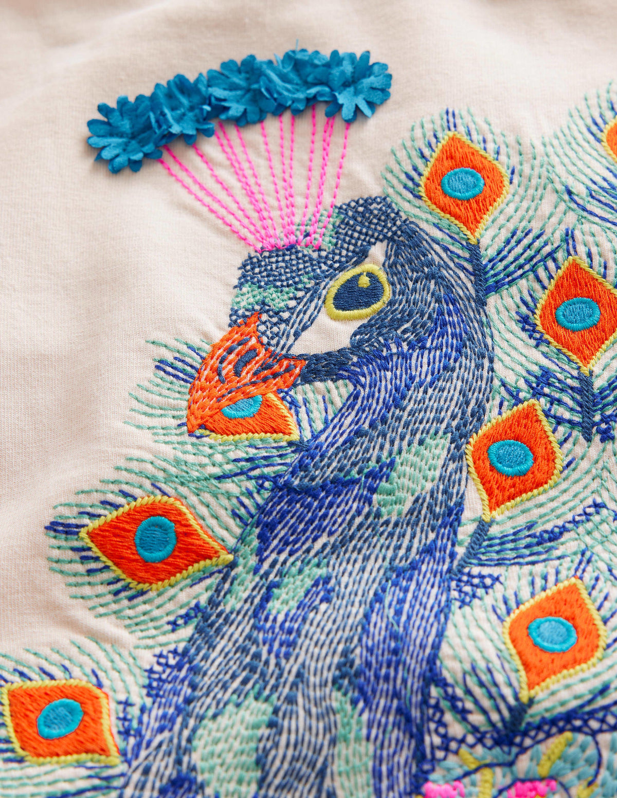 Superstitch Logo T-Shirt-Vanilla Pod Peacock - Image 3