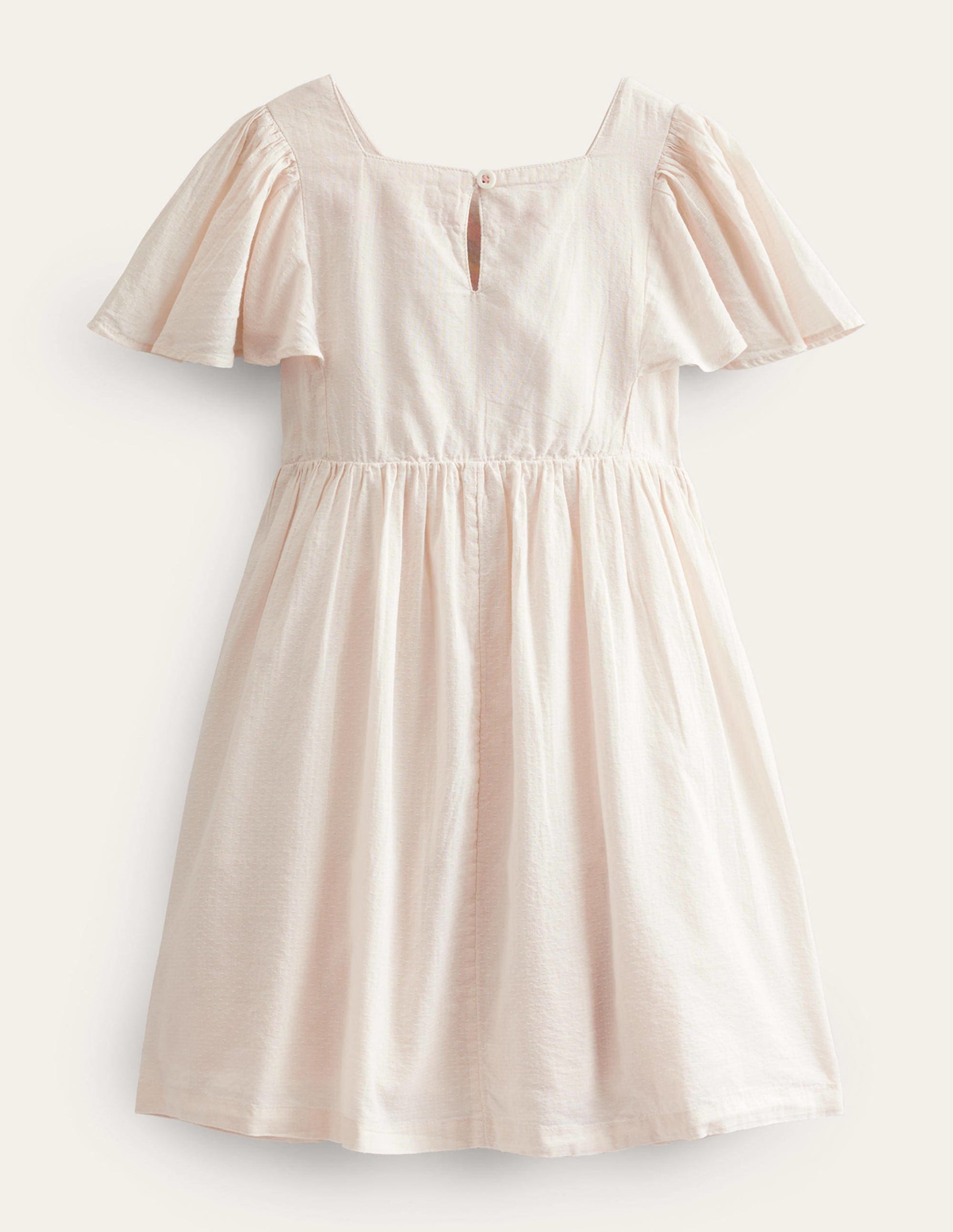 Flutter-Sleeve Appliqué Dress-Vanilla Pod-2
