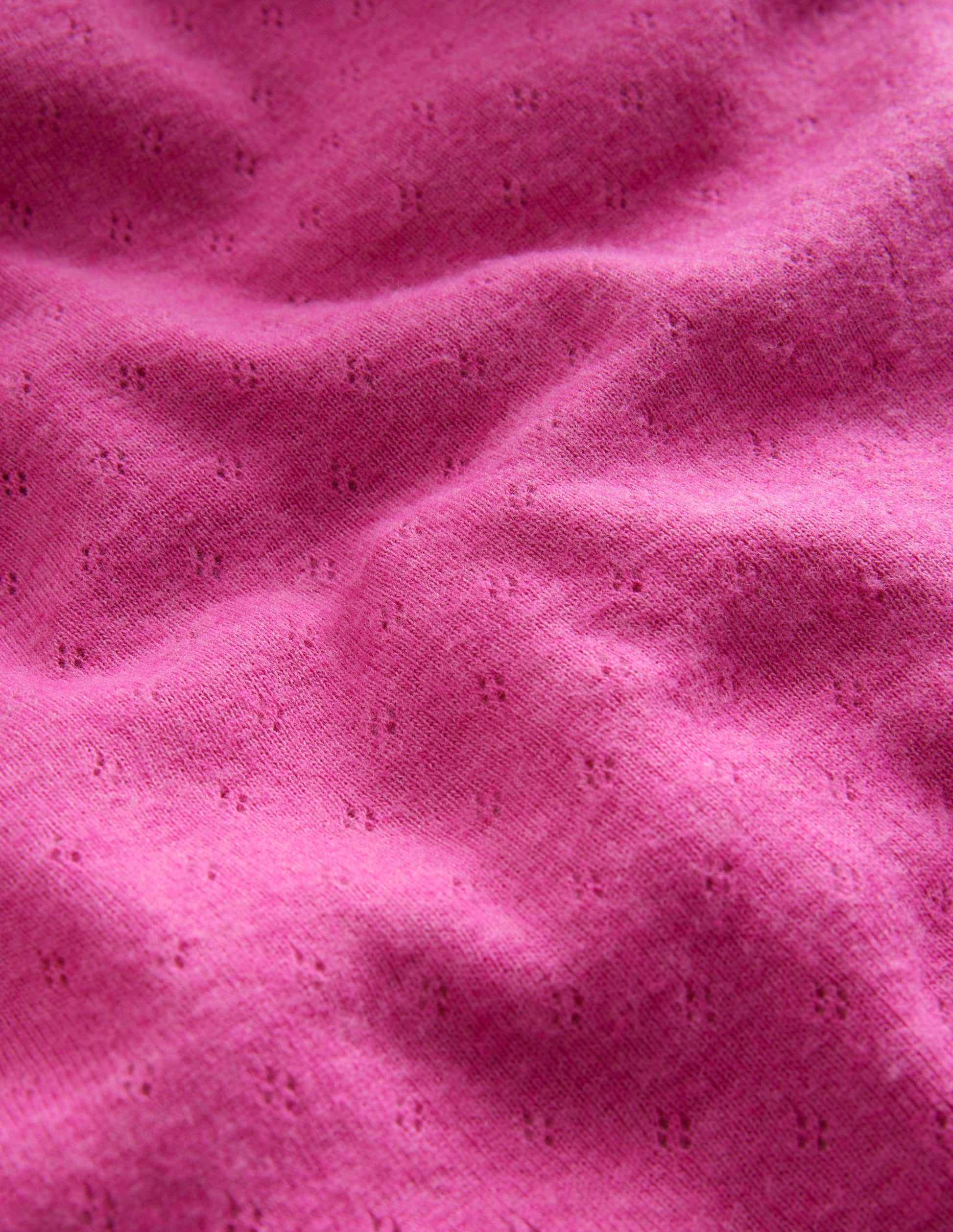 Long Sleeve Pointelle Top-Phlox Pink-3