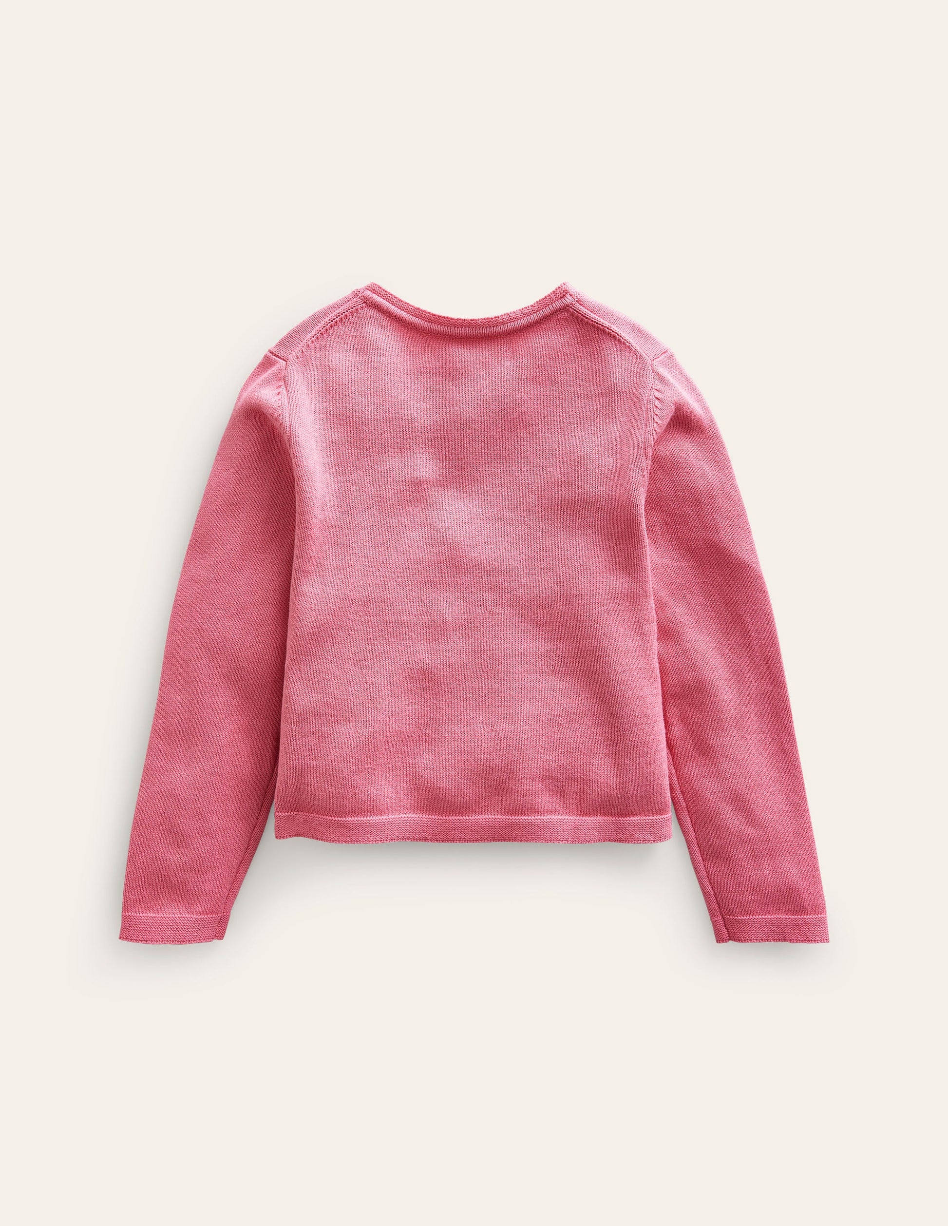 Pointelle Cotton Cardigan-Formica Pink-2