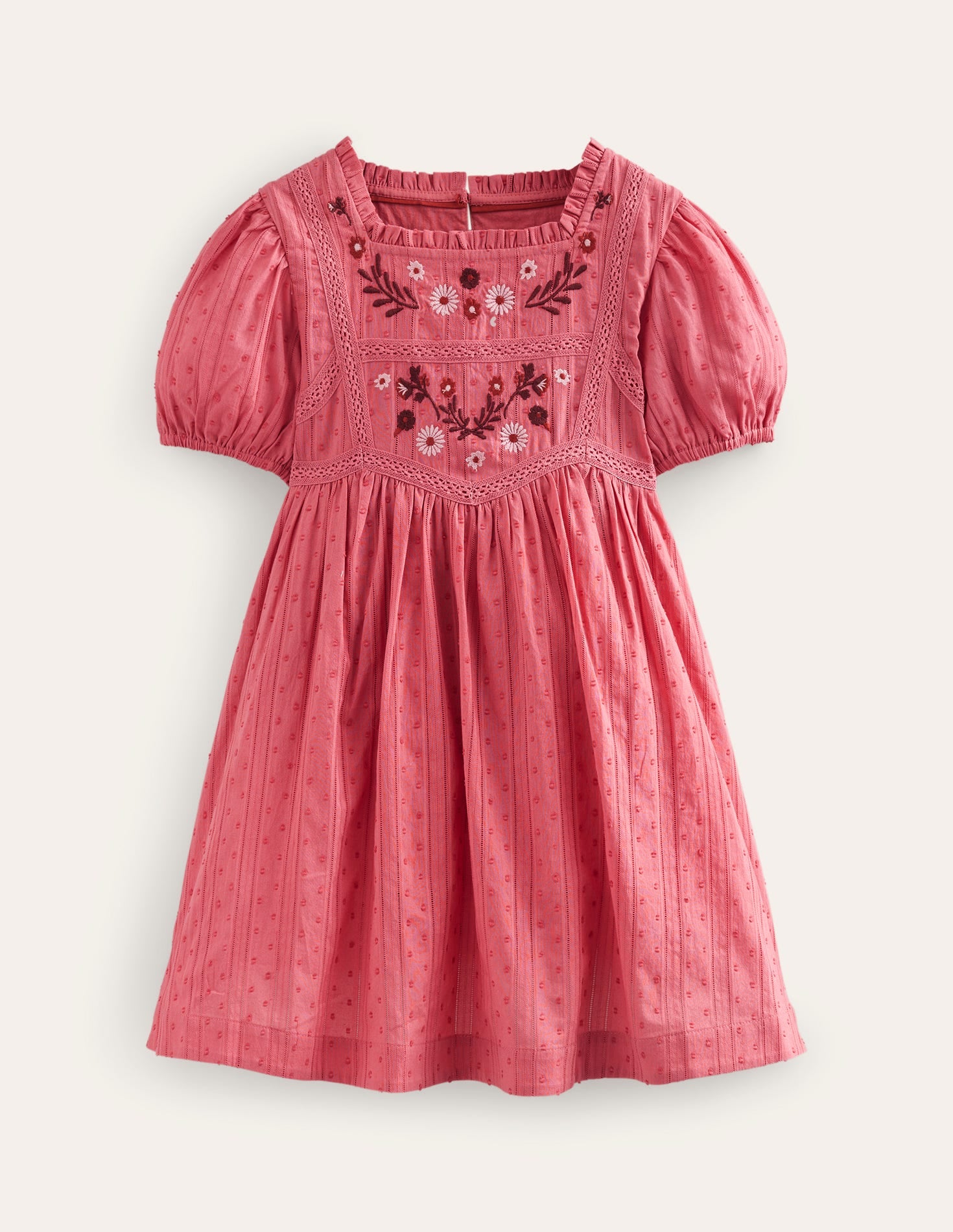 Embroidered Lace Dress-Blush Pink - Image 1