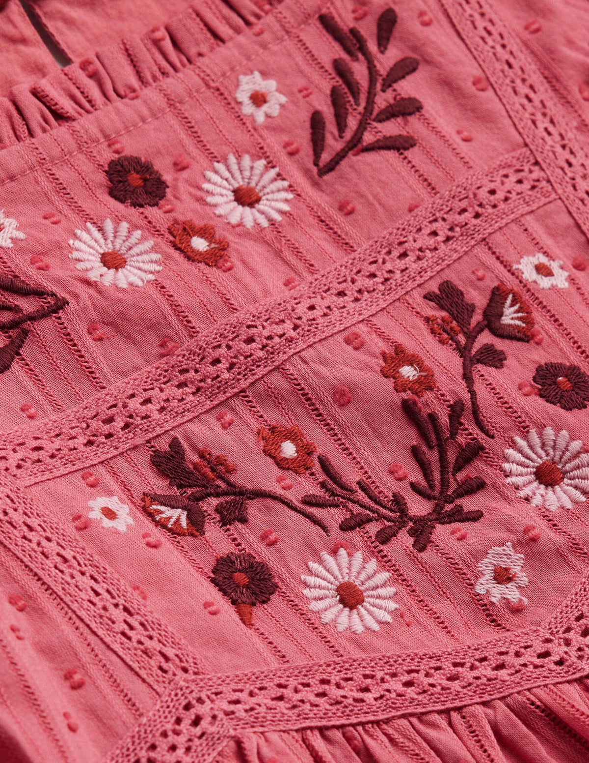 Embroidered Lace Dress-Blush Pink-3